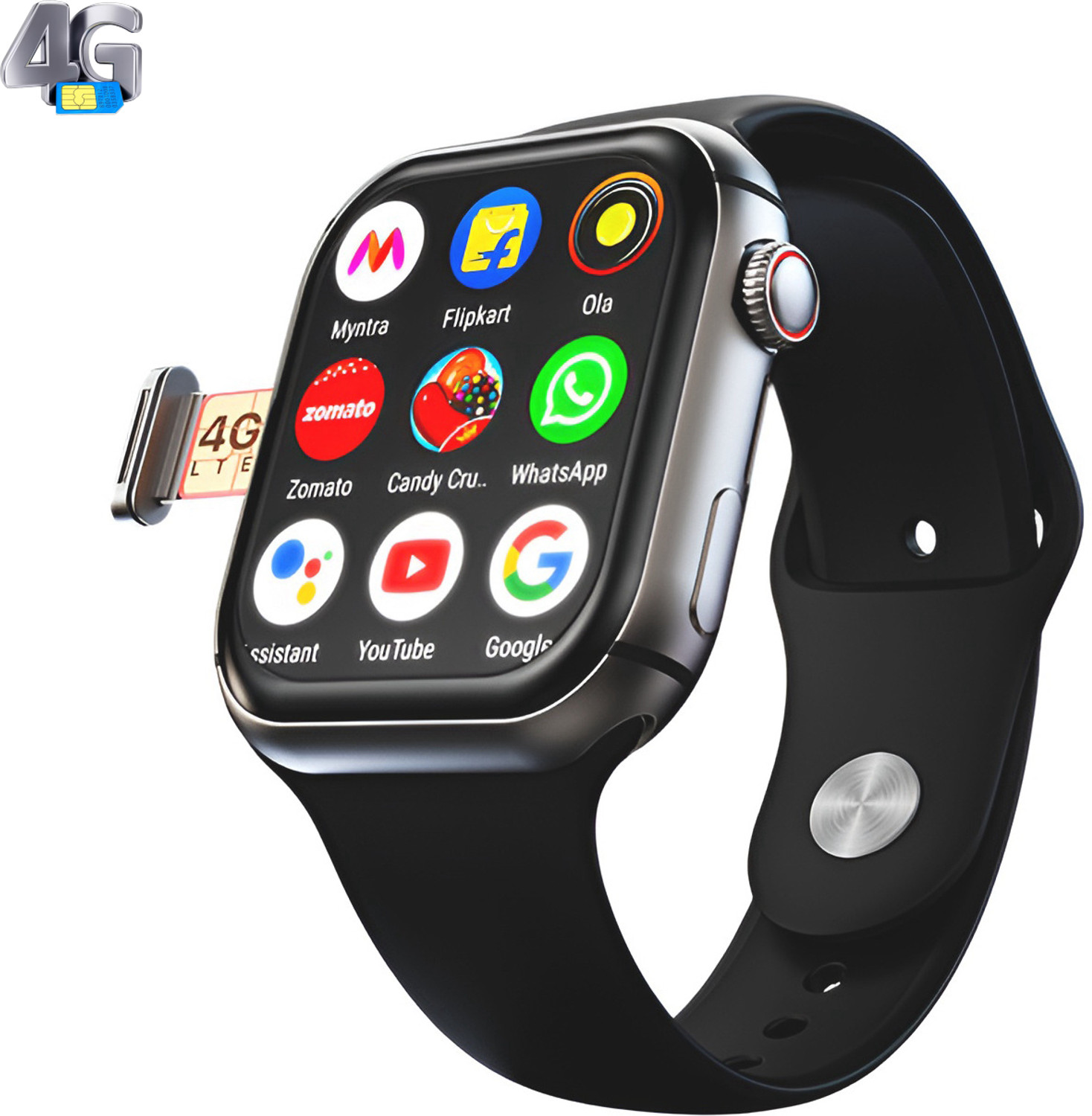Image of Longan Android 4G Smart Watch Support GPS /Facebook /WhatsApp /YouTube /Bluetooth /Wi-Fi Smartwatch