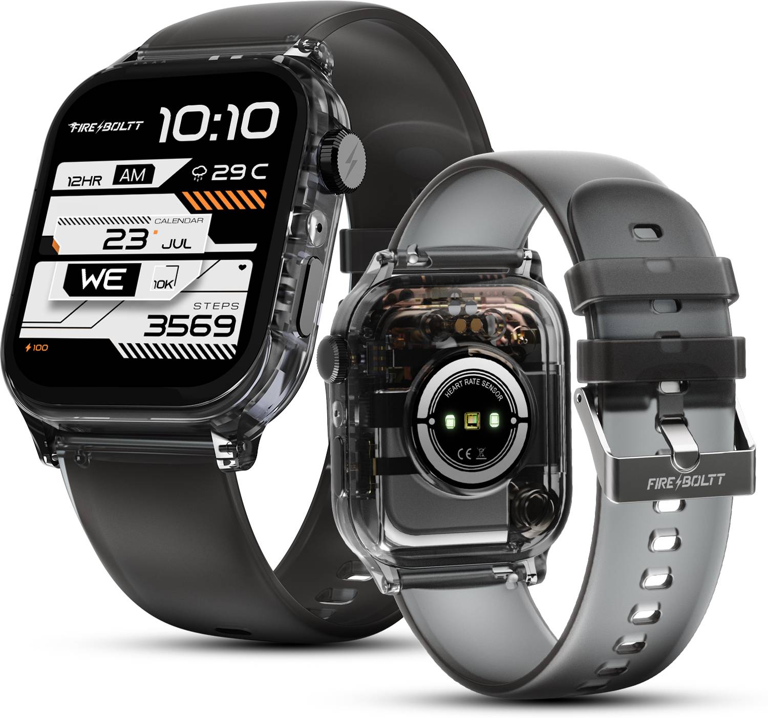 Fire-Boltt Rise Phantom 1.85 Transparent Smartwatch
