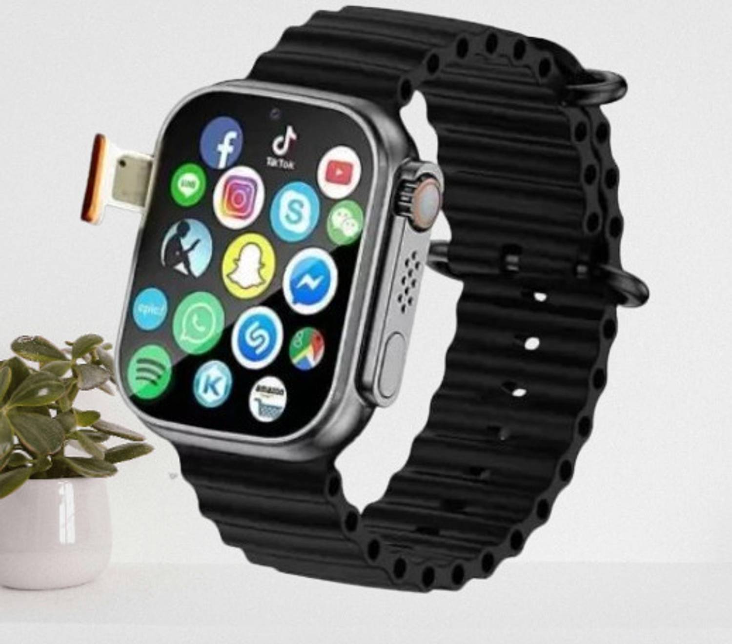Vinayak T800 Bluetooth Calling Touch Watch Health Modes Music Camera Operate Contacts Smartwatch