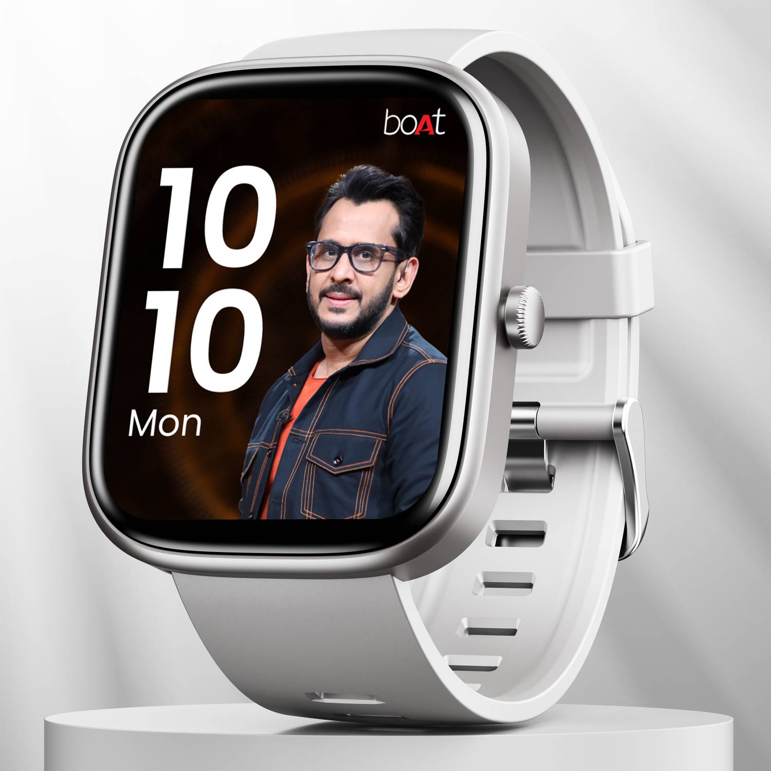 boAt Ultima Prism with 1.96" AMOLED Smartwatch (Warm Grey Strap,