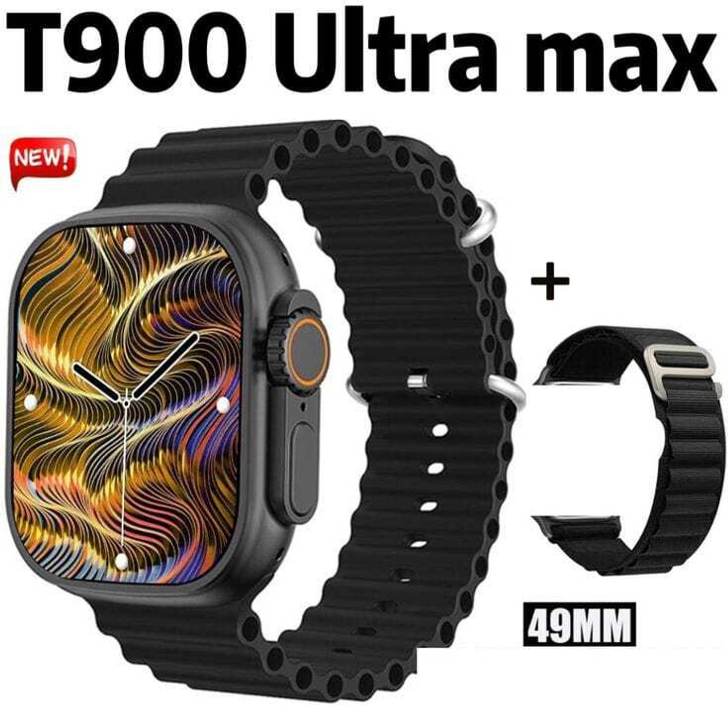 Image of Onikuma T800 BT watch 2in Big Screen Sunlight Proof Display Music Play Insta WA Notifier Smartwatch