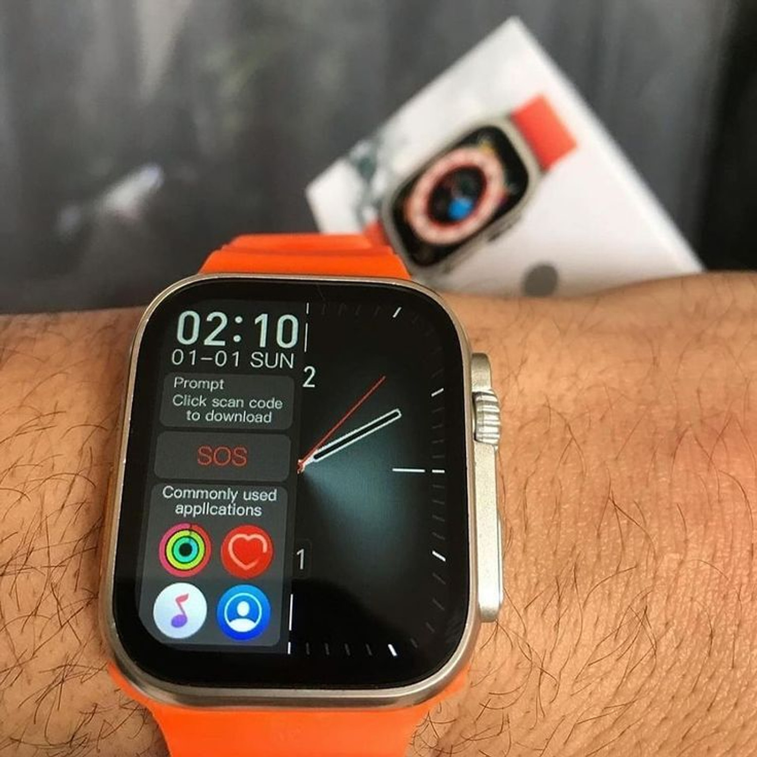 Image of Onikuma T800 BT watch 2in Big Screen Sunlight Proof Display Music Play Insta WA Notifier Smartwatch