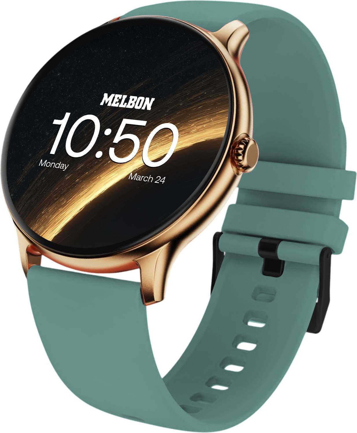 Melbon Stylish Round Dial Smartwatch for Men & Women Bluetooth Ca