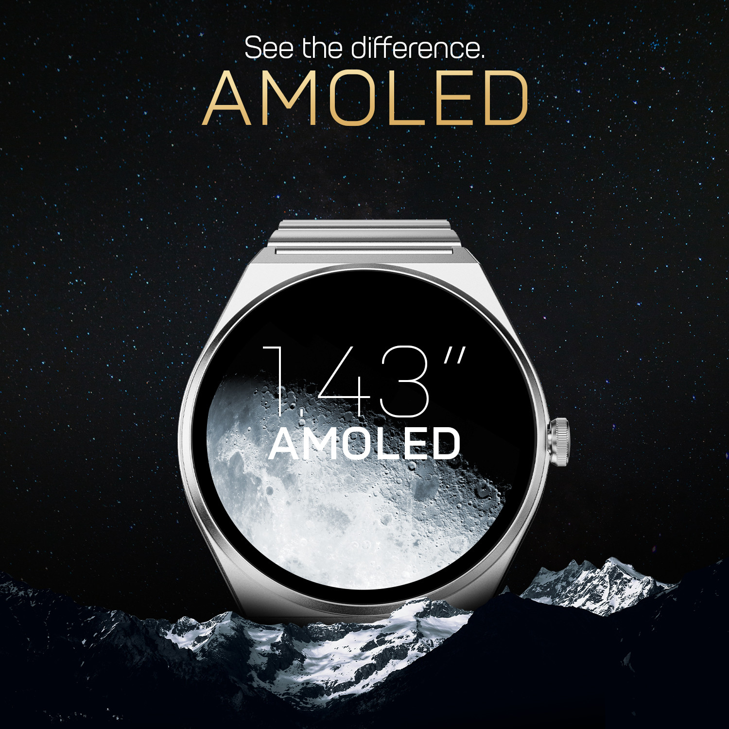 Image of Fire-Boltt Legacy Nova 1.43 inch Ultra Slim AMOLED Wireless Charging Rotating Crown BT Call Smartwatch