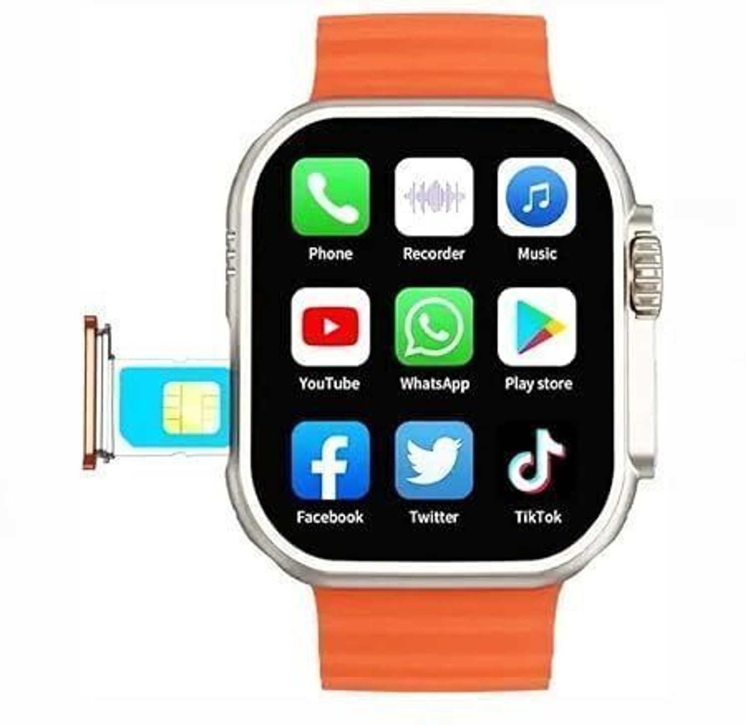 Image of SEHUB Ultra S9 Android Smart Watch 4G SIM Dual Camera Water Drop Screen Video Call Smartwatch