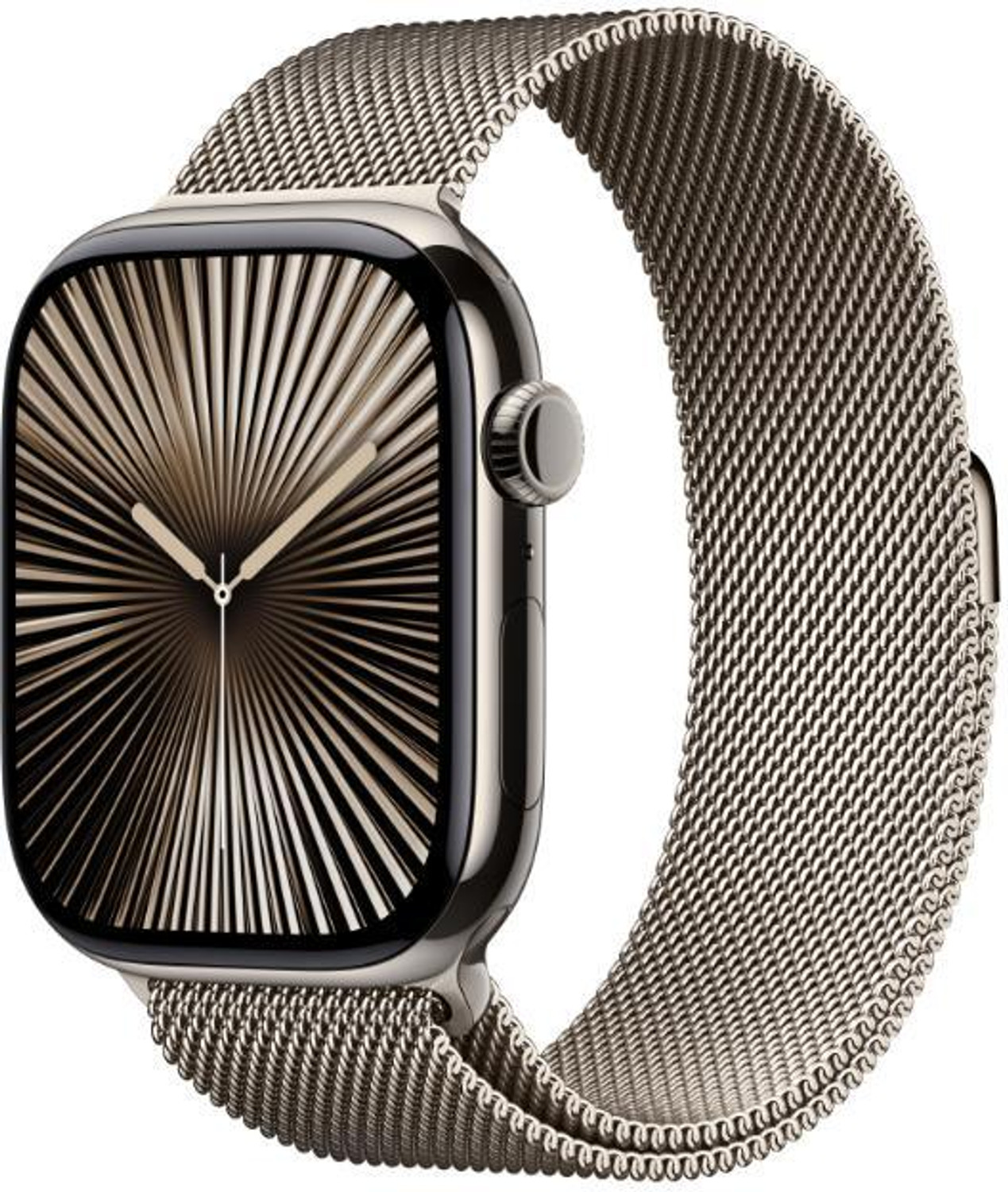 Image of Apple Watch Series 10 GPS + Cellular 46mm Natural Titanium with Natural Milanese Loop