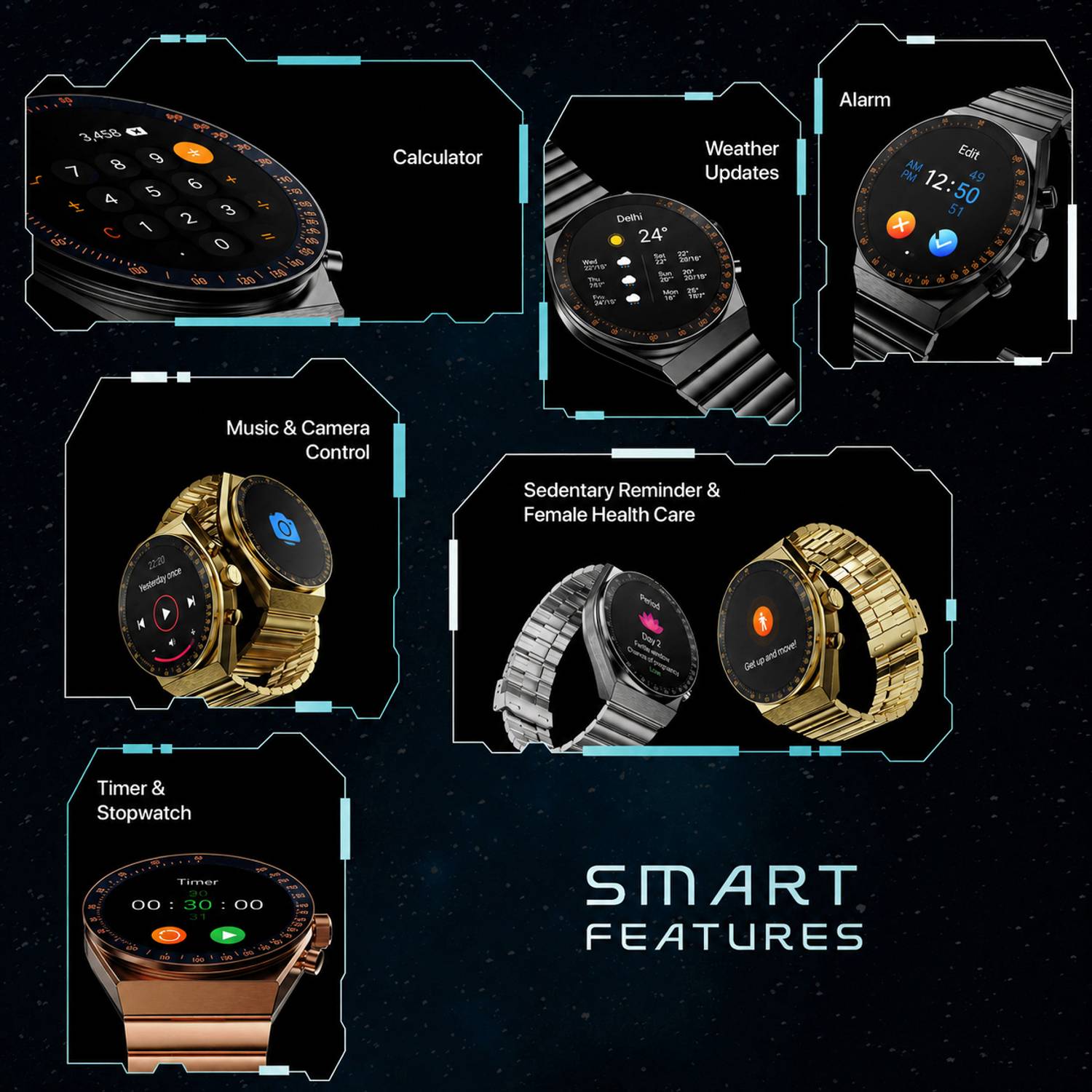 OLDY GOLDY COMPUTERS 36.3mm AMOLED Smartwatch - Image 3
