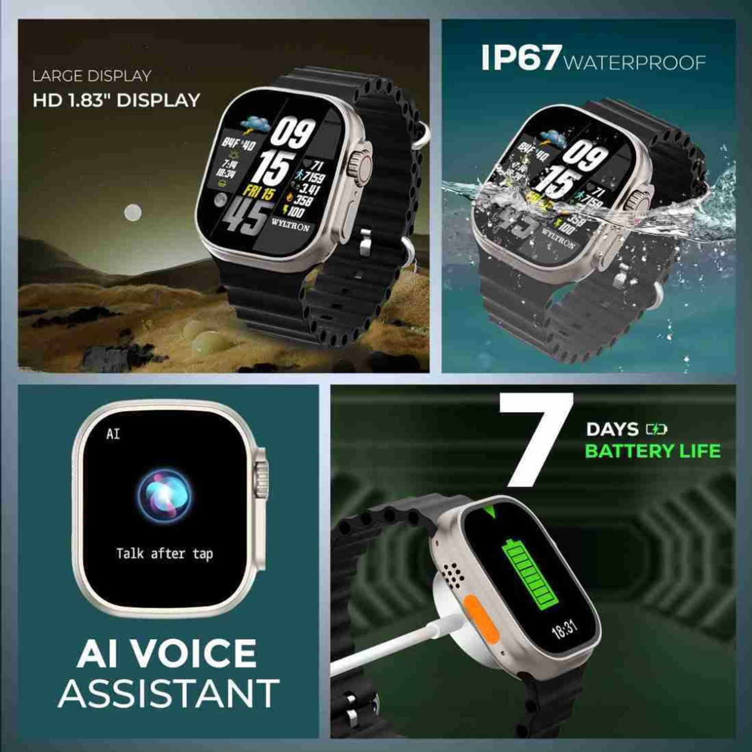 Image of CIHROX Android Smart Watch Men 4G Network BT Call GPS X8 Ultra S2 Smartwatch Smartwatch (Black Strap, Free)