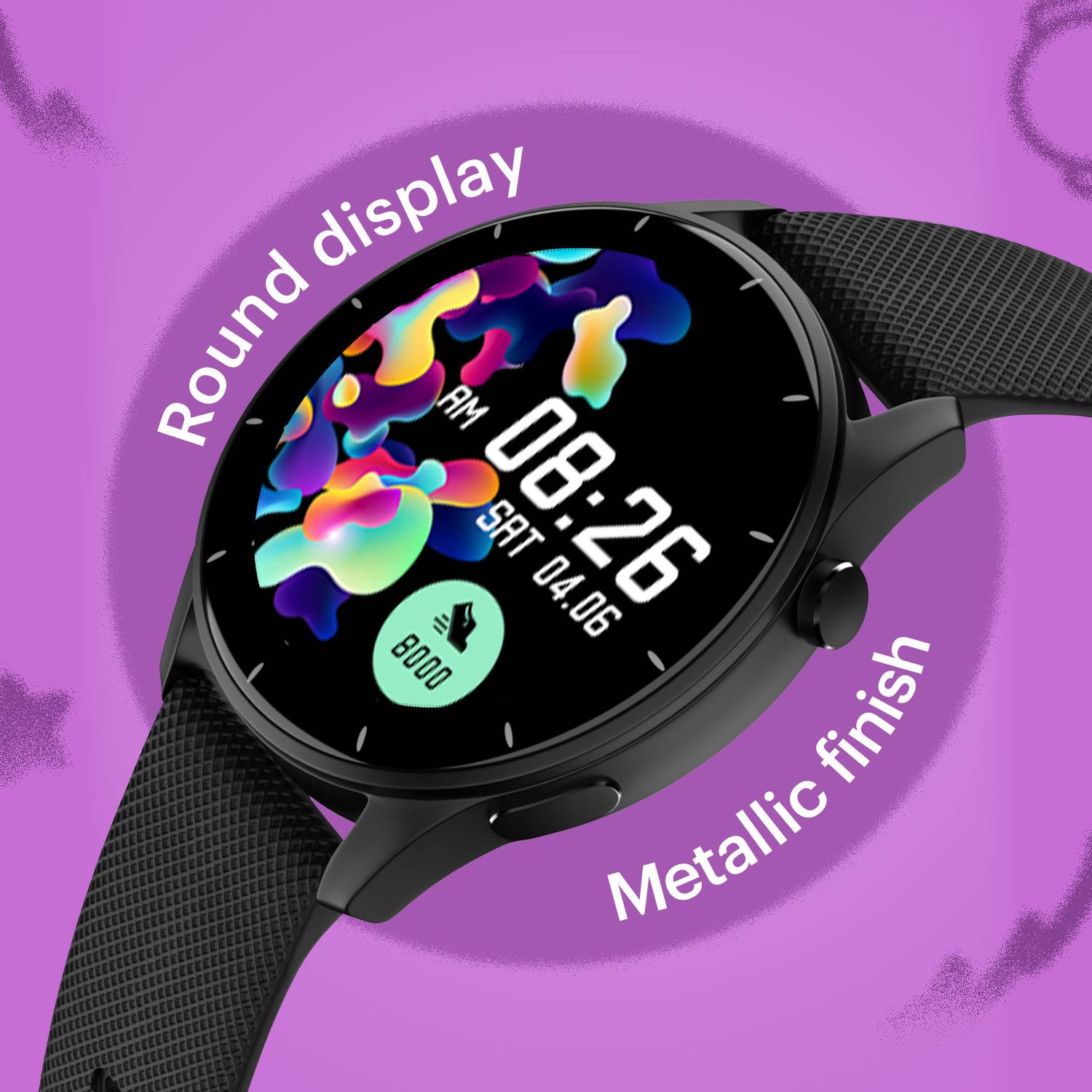 Noise Crew 1.38 Round Display Bluetooth Smartwatch - Image 4