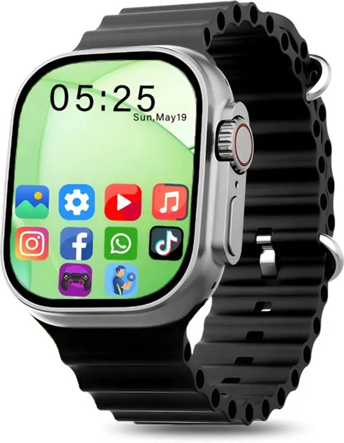 Image of Onikuma T800 BT watch 2in Big Screen Sunlight Proof Display Music Play Insta WA Notifier Smartwatch