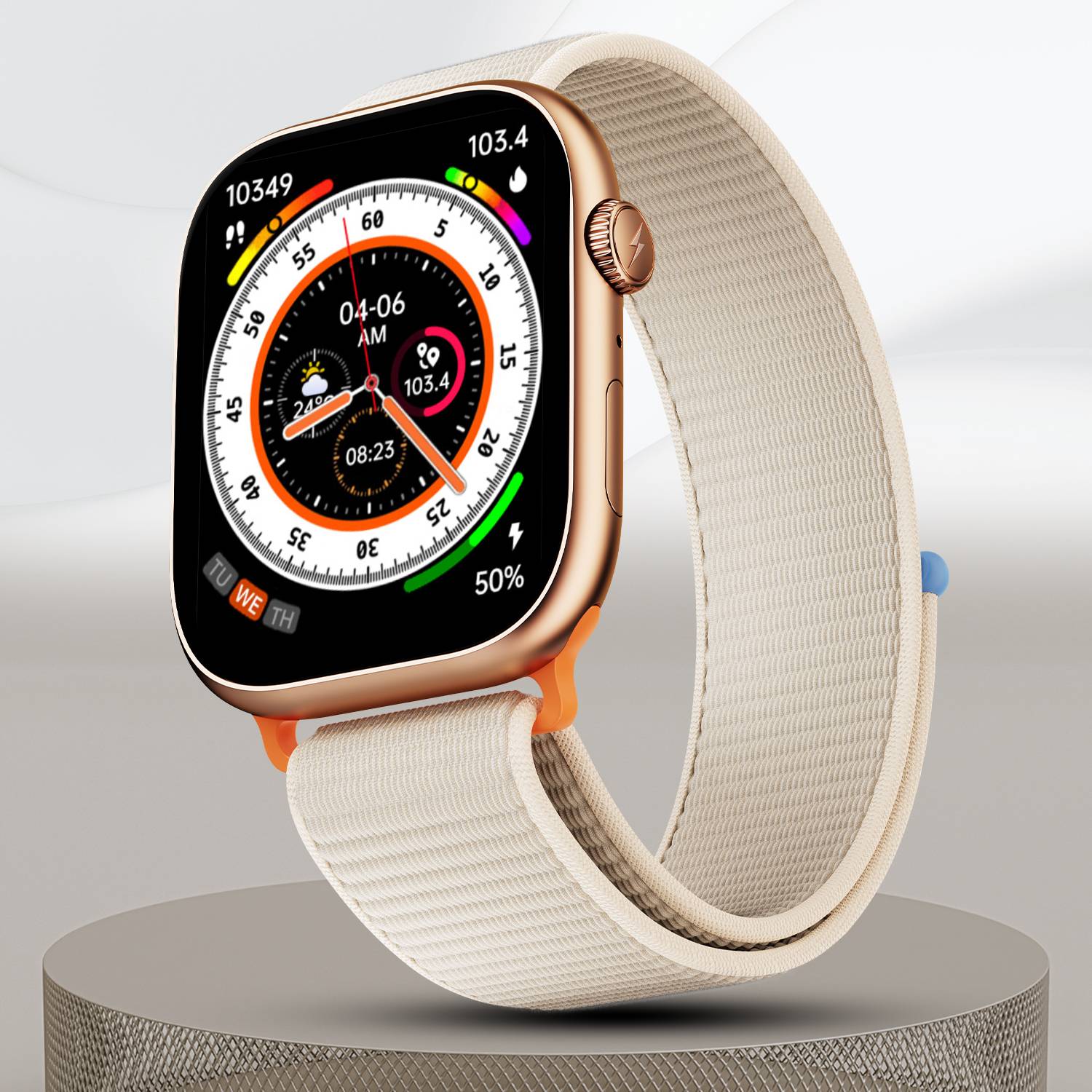 Fire-Boltt Ring X 2.01inch HD | Always-On Display | Metal Body Design | Wireless Charging Smartwatch