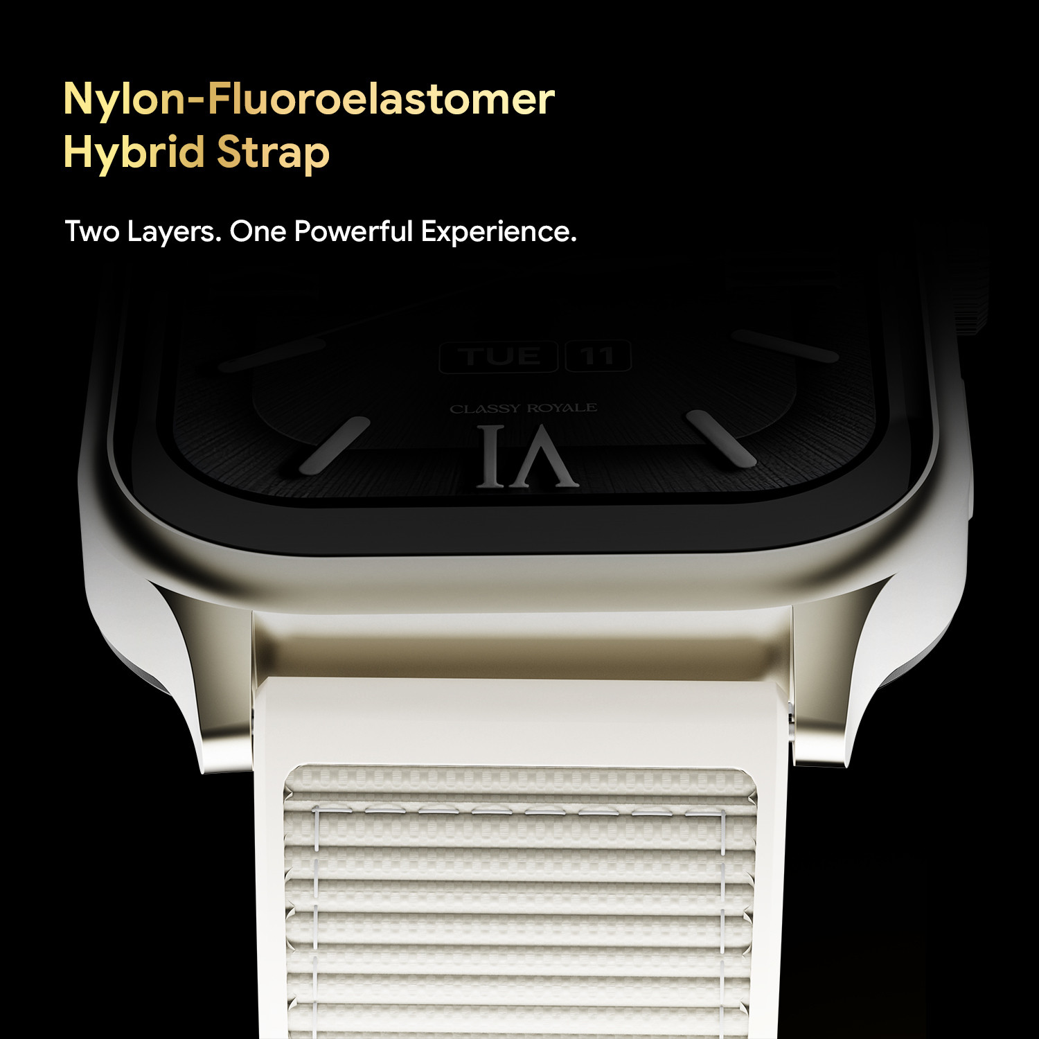 Image of Fire-Boltt Rise Force 1.85 BT Calling, Nylon Fluoroelastomer Hybrid Strap Rotating Crown Smartwatch