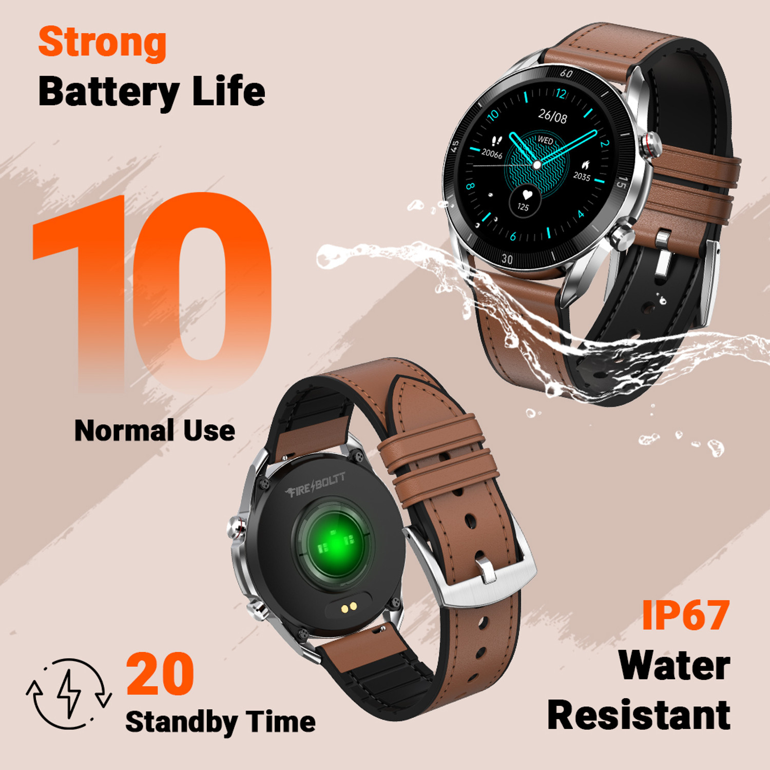 Image of Fire-Boltt Almighty 35.3mm (1.39) AMOLED BT Calling High Res 464*464, Voice Assistance Smartwatch