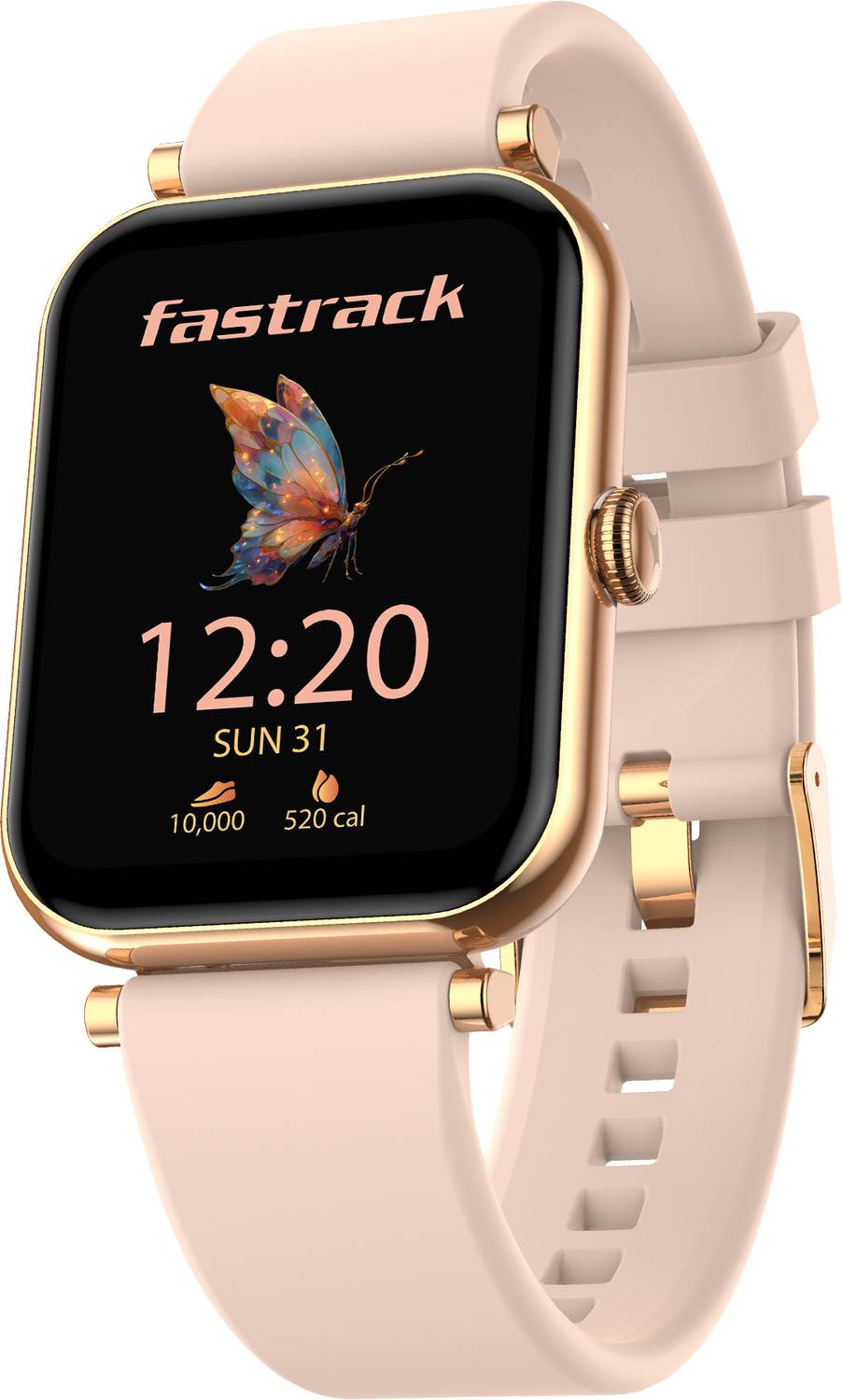 Fastrack Noir Charm Smartwatch (Pink Strap, Free Size)