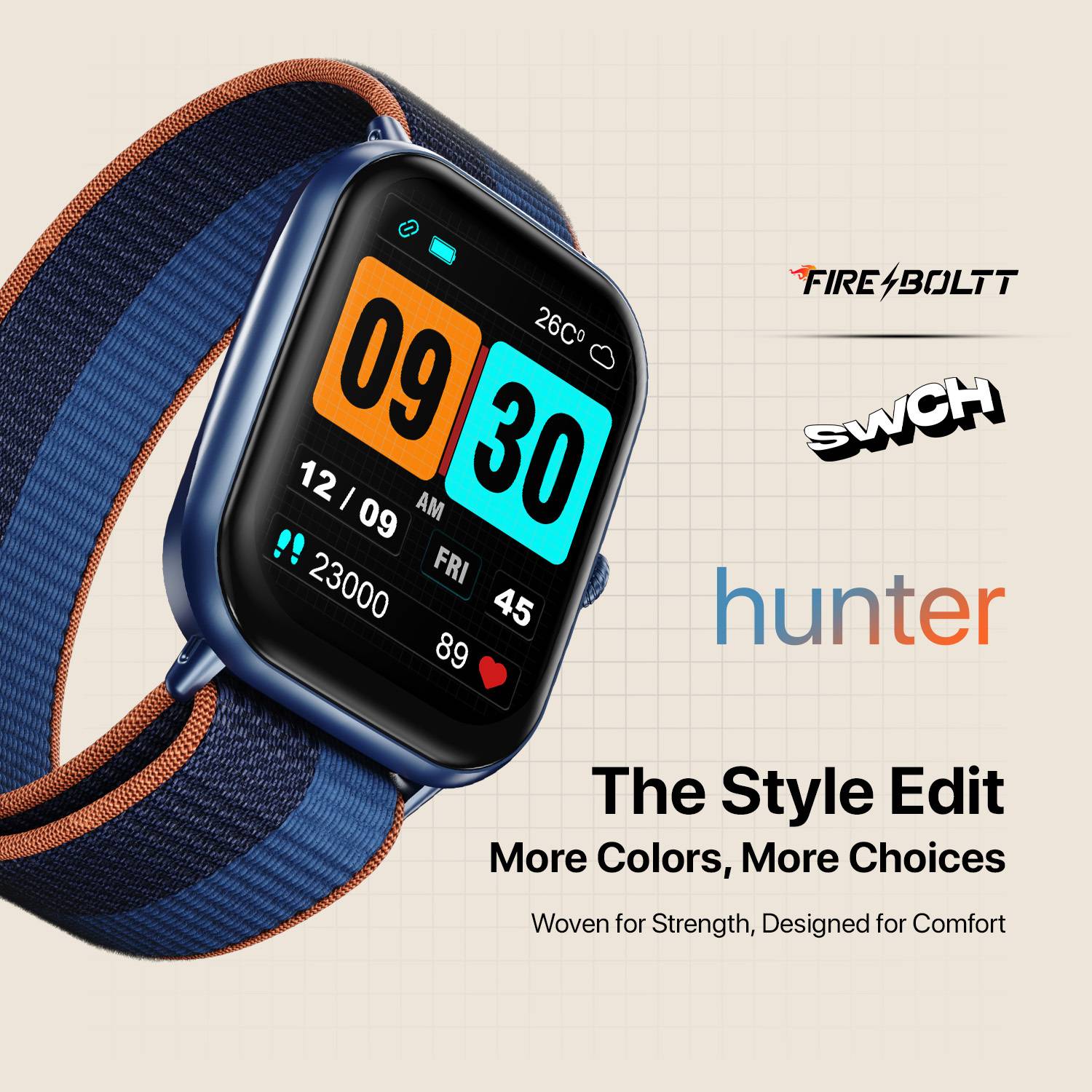 Fire-Boltt Hunter Nyluxe 51.1mm Bluetooth Smartwatch - Image 2