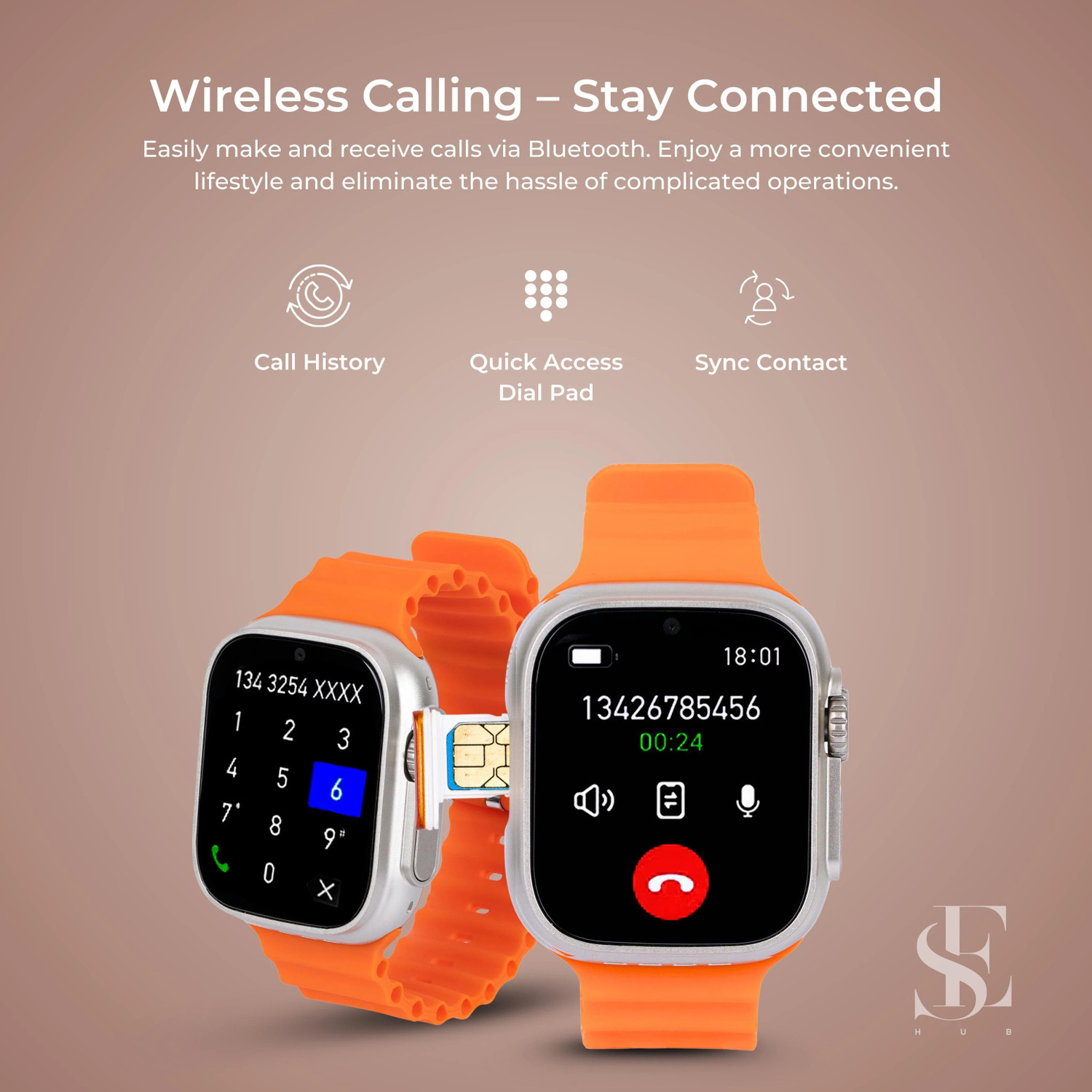 Image of SEHUB Ultra S9 5G Smartwatch with Dual Camera, Video Call, Android OS, SIM Slot Smartwatch