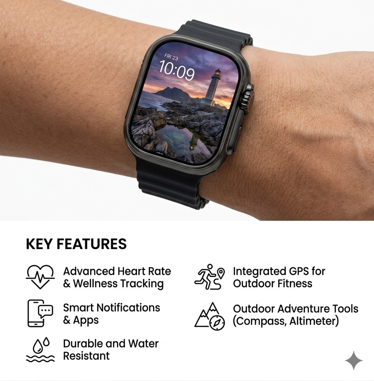Image of Sypher TitanSync X5 Smartwatch with Health Monitor & Sports Features Smartwatch