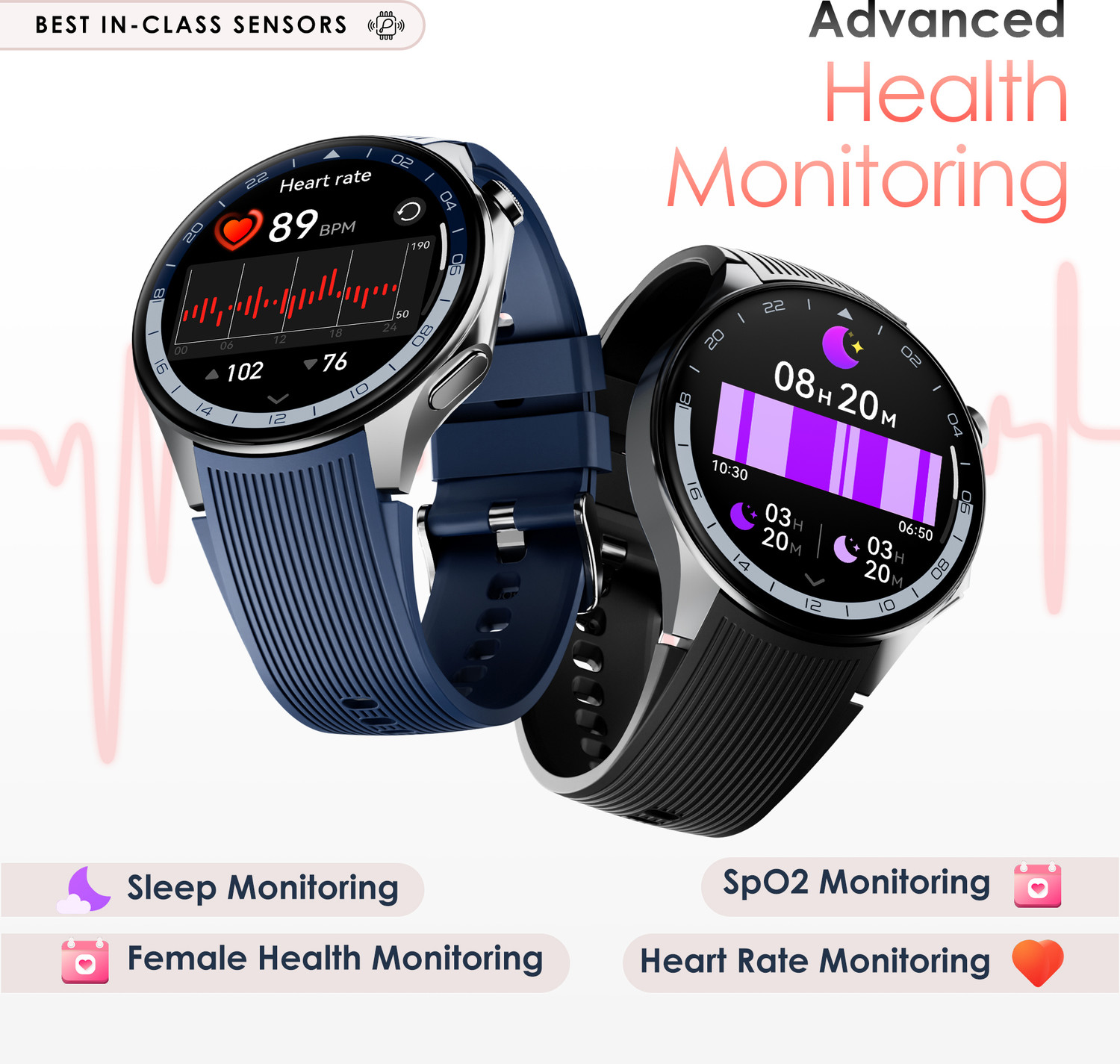 Image of Pebble Gravity 1.43inch AMOLED,700 Nits Brightness BT Calling,QR Pay & Digital Compass Smartwatch