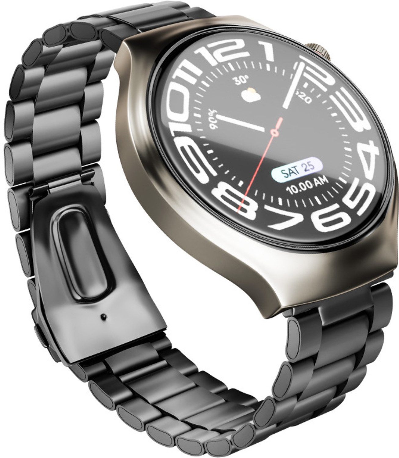 Image of Ubon BOSS Pro Smartwatch 1.43 Display, BT Calling, Metal Strap, 20-Day Battery Life Smartwatch