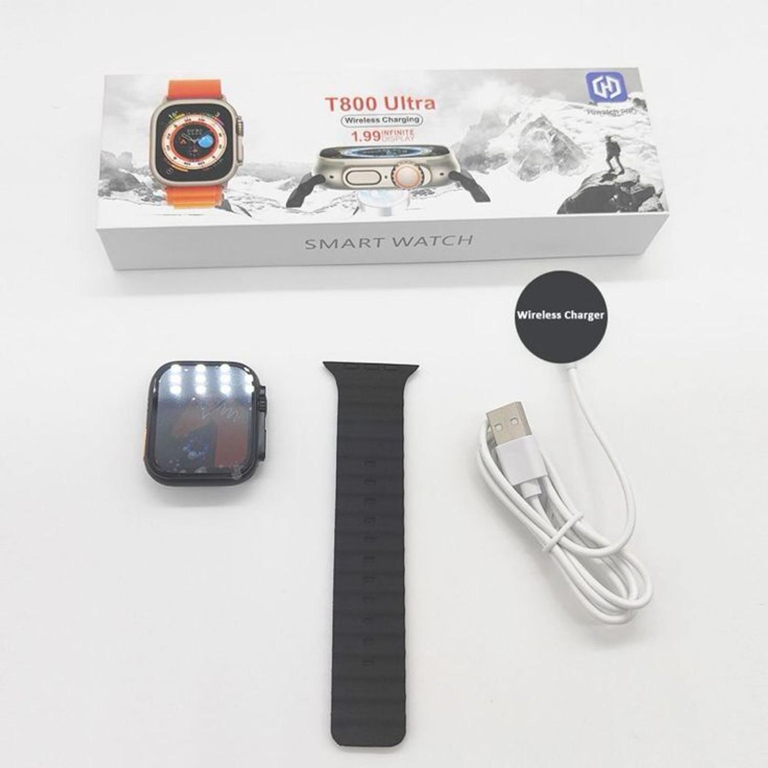 Image of Onikuma T800 BT watch 2in Big Screen Sunlight Proof Display Music Play Insta WA Notifier Smartwatch