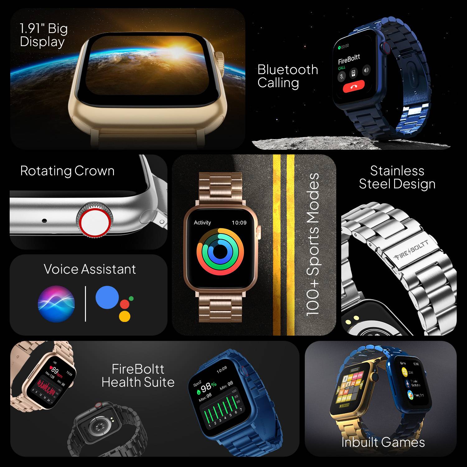 Fire-Boltt Rise Steel Ultra 48.5mm Smartwatch - Image 3