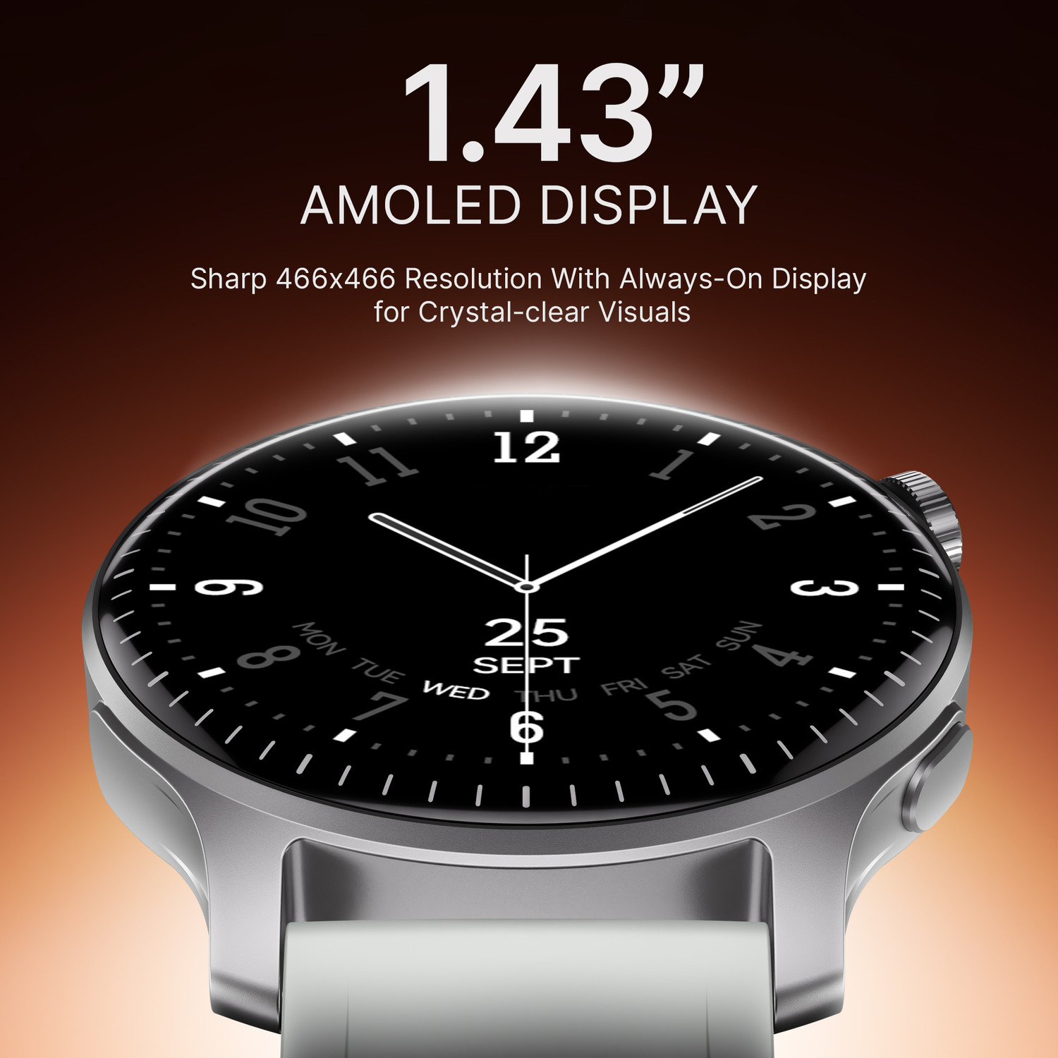 Image of boAt Ultima Prime w / 1.43 inchAMOLED Display, AOD, Personalized Nudges, Functional Crown Smartwatch