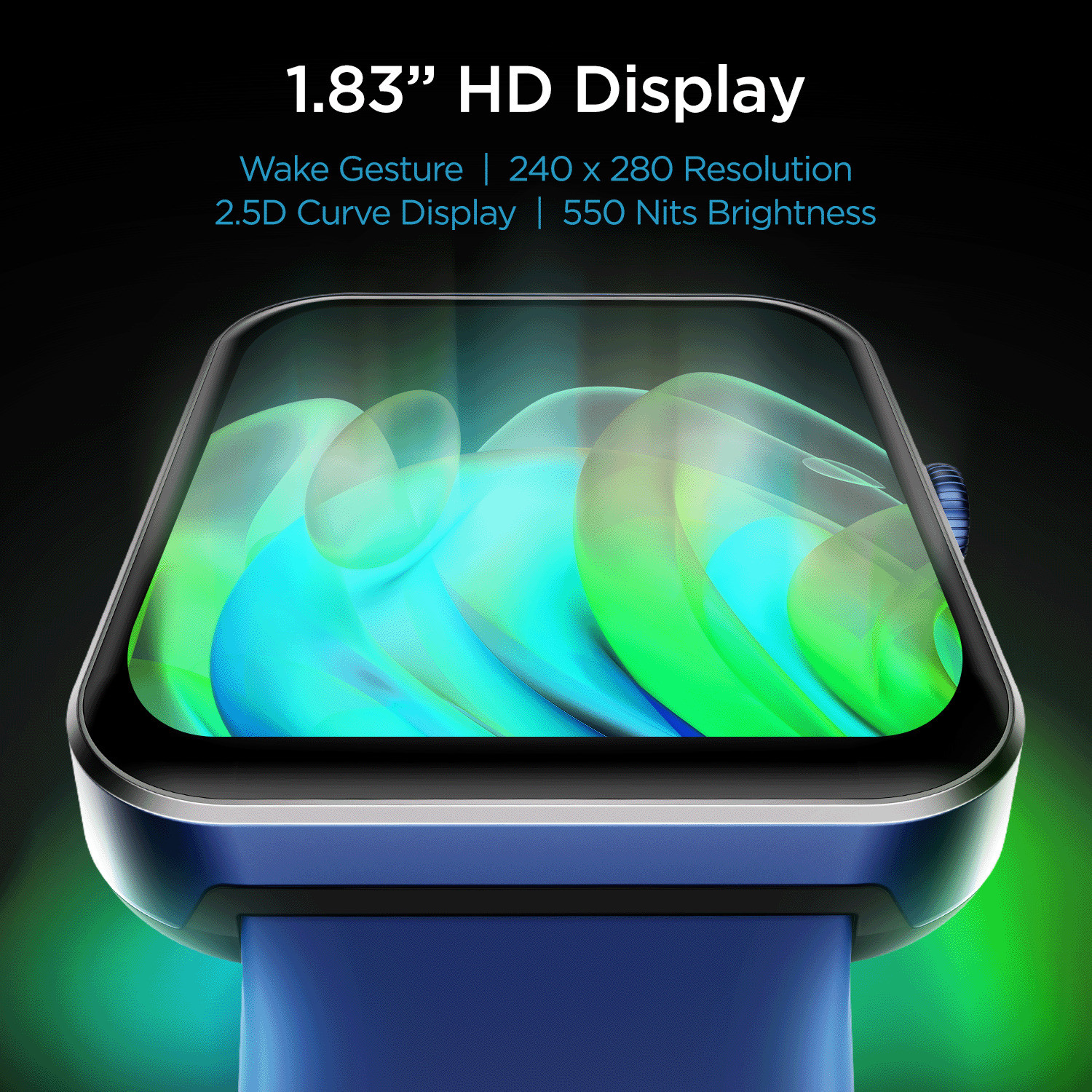 Image of boAt Wave Flex Connect w / 4.64 CM(1.83 inch) HD Display,BT Calling & Premium Metal Design Smartwatch