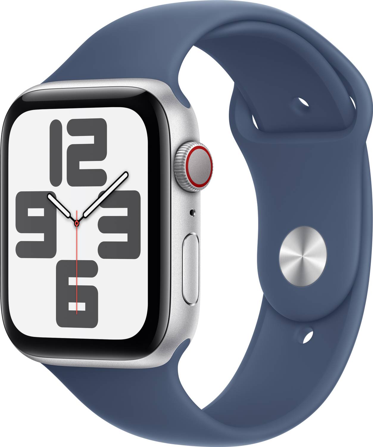 Apple Watch SE GPS + Cellular 44mm Silver Aluminium with Denim Sp