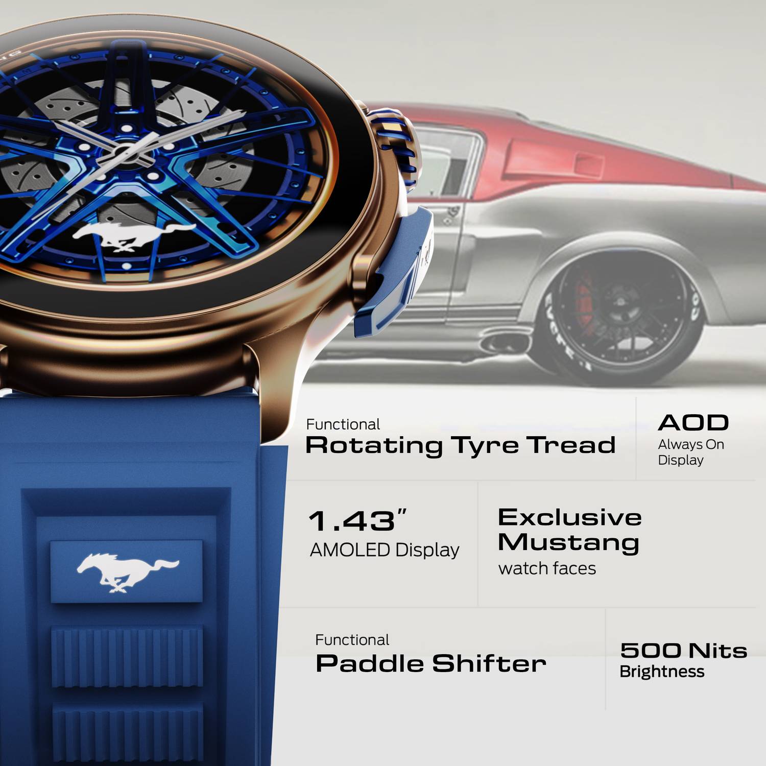 GOBOULT Mustang Racer 1.43" AMOLED Smartwatch - Image 4