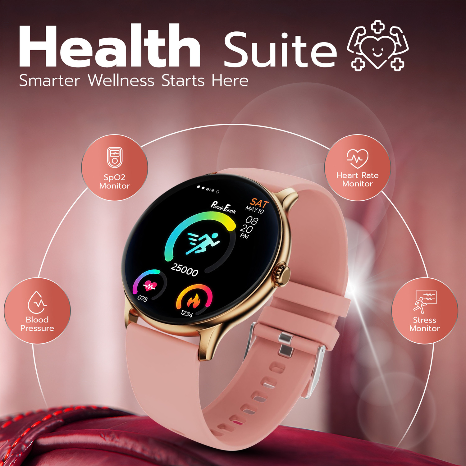 Image of PunnkFunnk Active 2 Pro 1.49 inchHD Display, Bluetooth Calling, Music, 5 Day Battery, Game,IP67 Smartwatch