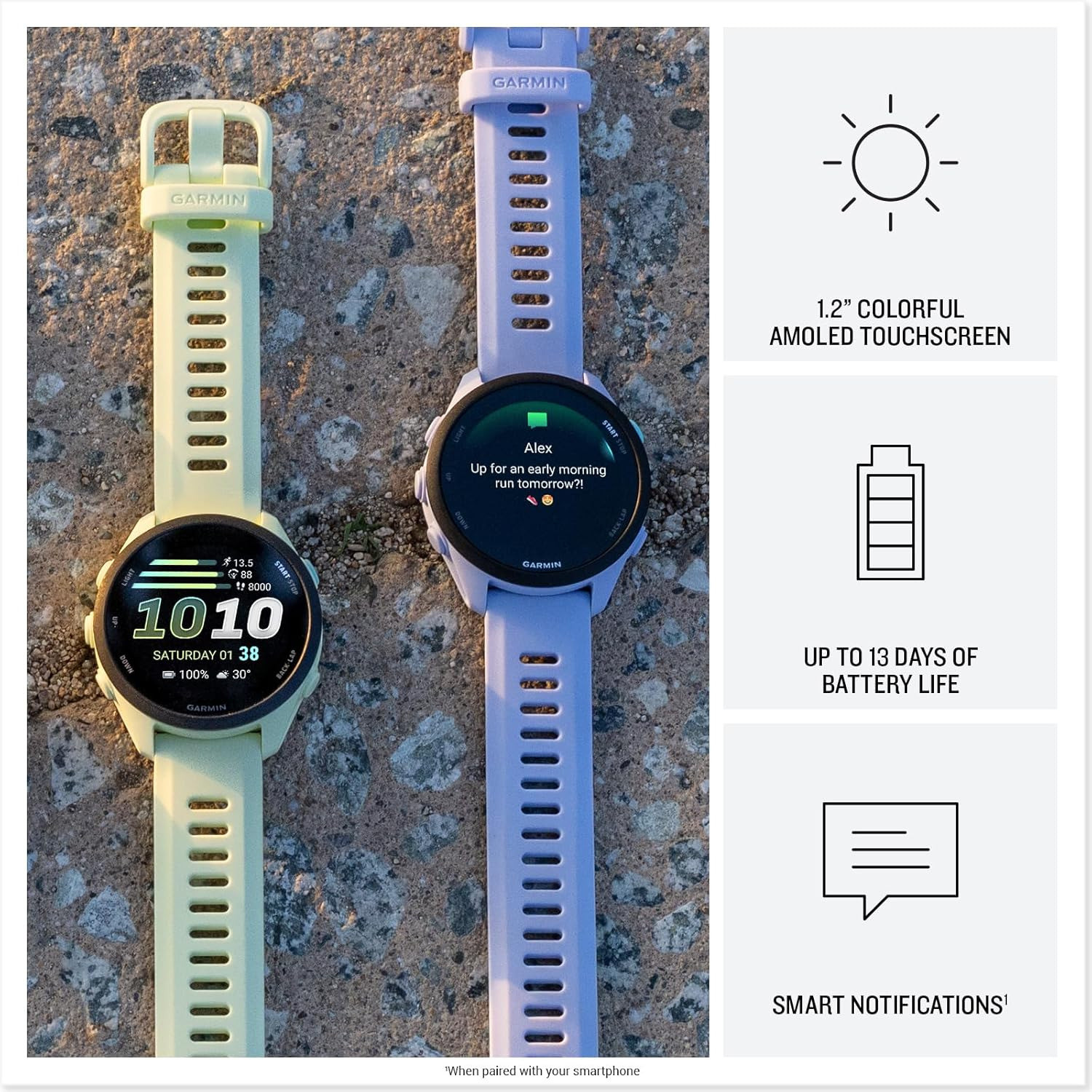 Image of GARMIN Forerunner 70 GPS Running Smartwatch With Advanced Training Metrics Smartwatch