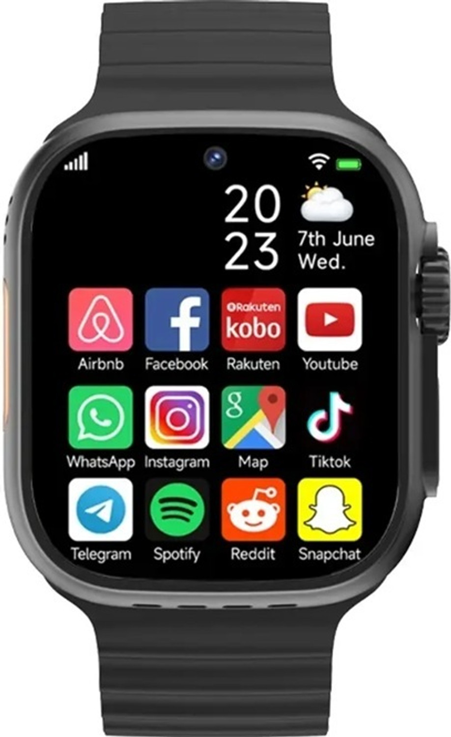 Image of Onikuma T800 BT watch 2in Big Screen Sunlight Proof Display Music Play Insta WA Notifier Smartwatch