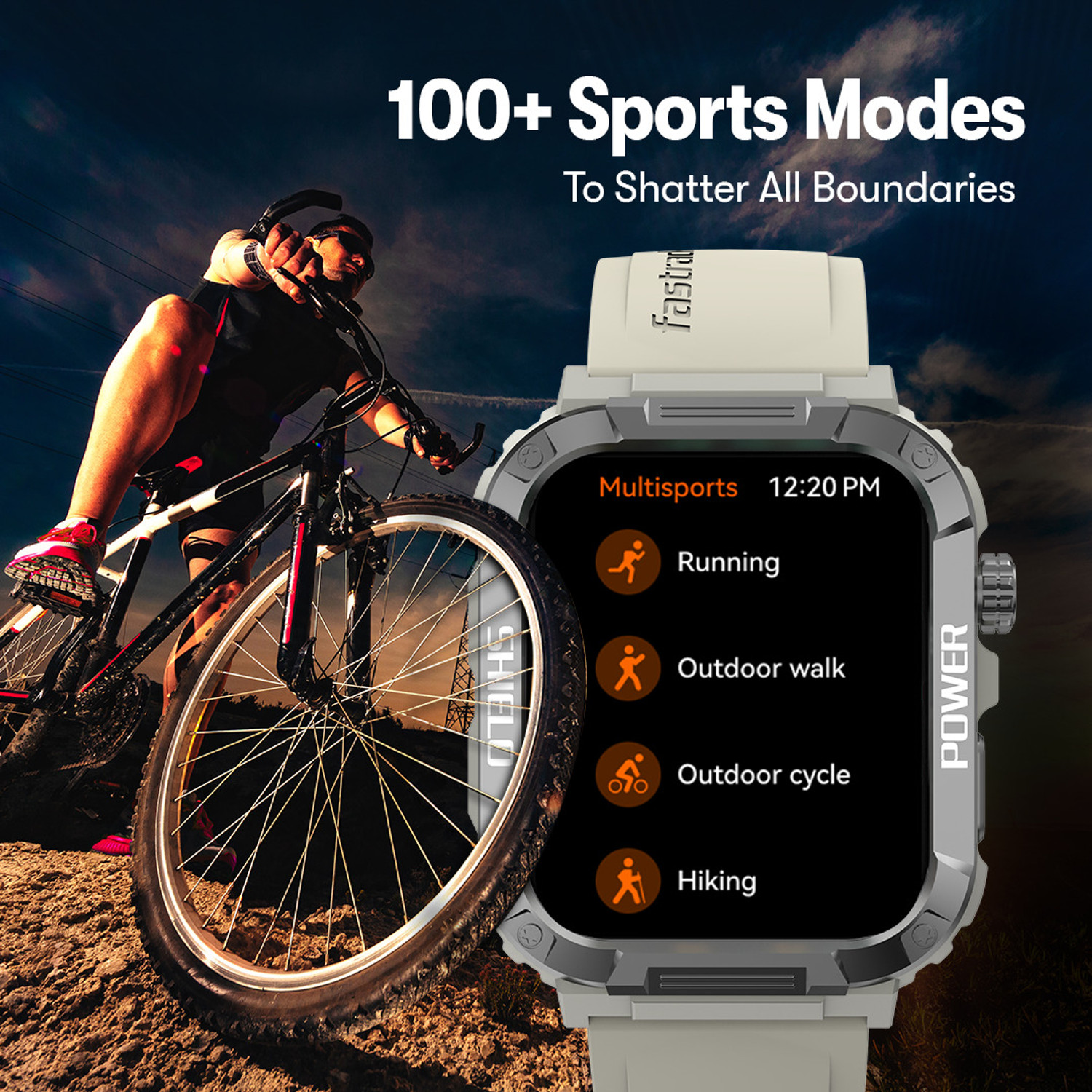 Image of Fastrack Vigor 1.91 Super HD Display|700 Nits|Functional Crown|BT Calling|Rugged Smartwatch