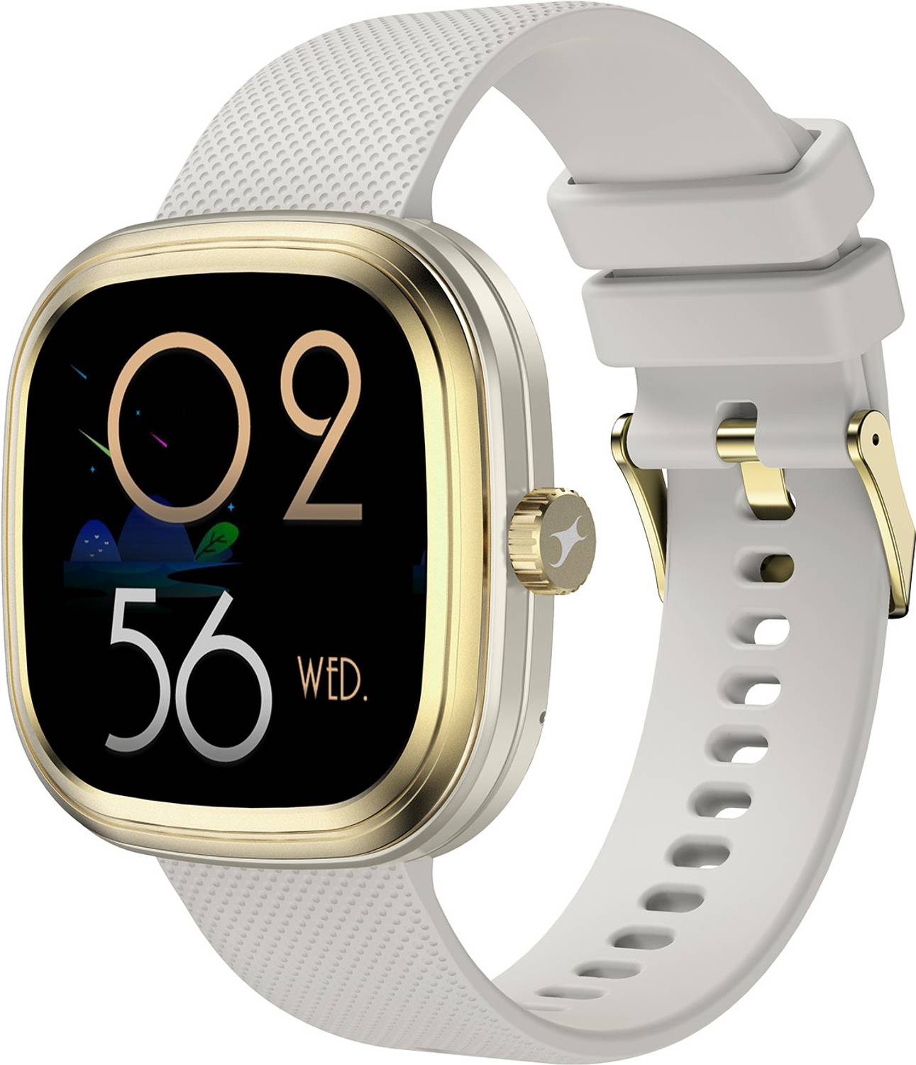 Fastrack Ryz Smartwatch (Ivory White Strap, Free Size)