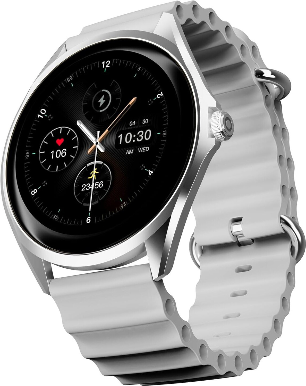 Image of boAt Ultima Aeris 1.43 inchAMOLED, 1000 nits,Slim 8mm Metal Body, Auto HR&SpO2 Monitoring Smartwatch