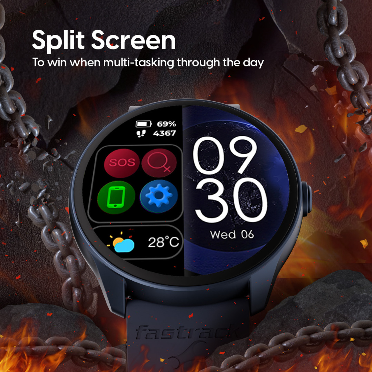 Image of Fastrack Pro|1.3Inch AMOLED display with 600 Nits|Advanced BT Calling Chipset Smartwatch