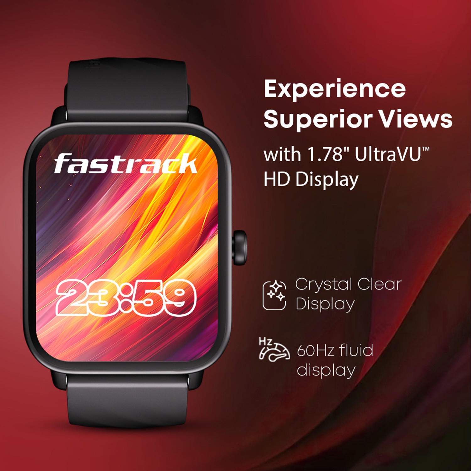 Image of Fastrack Revoltt X-1.83'|Blazing Fast UI|Single Sync BT Calling|Calculator|In-built games Smartwatch