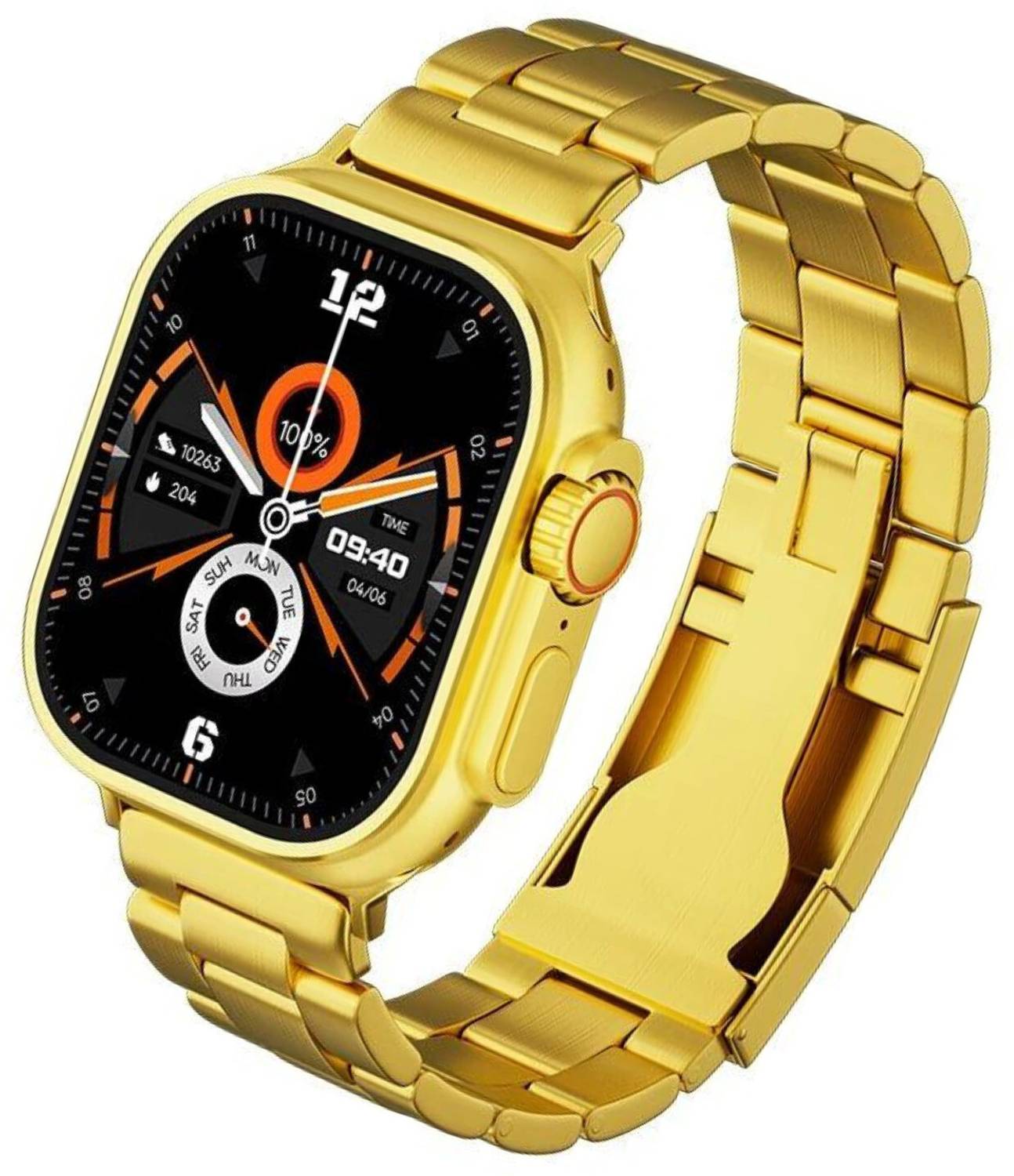 Melbon S9 Ultra Gold Touch Watch Eye Catching Look - Bracelet Str
