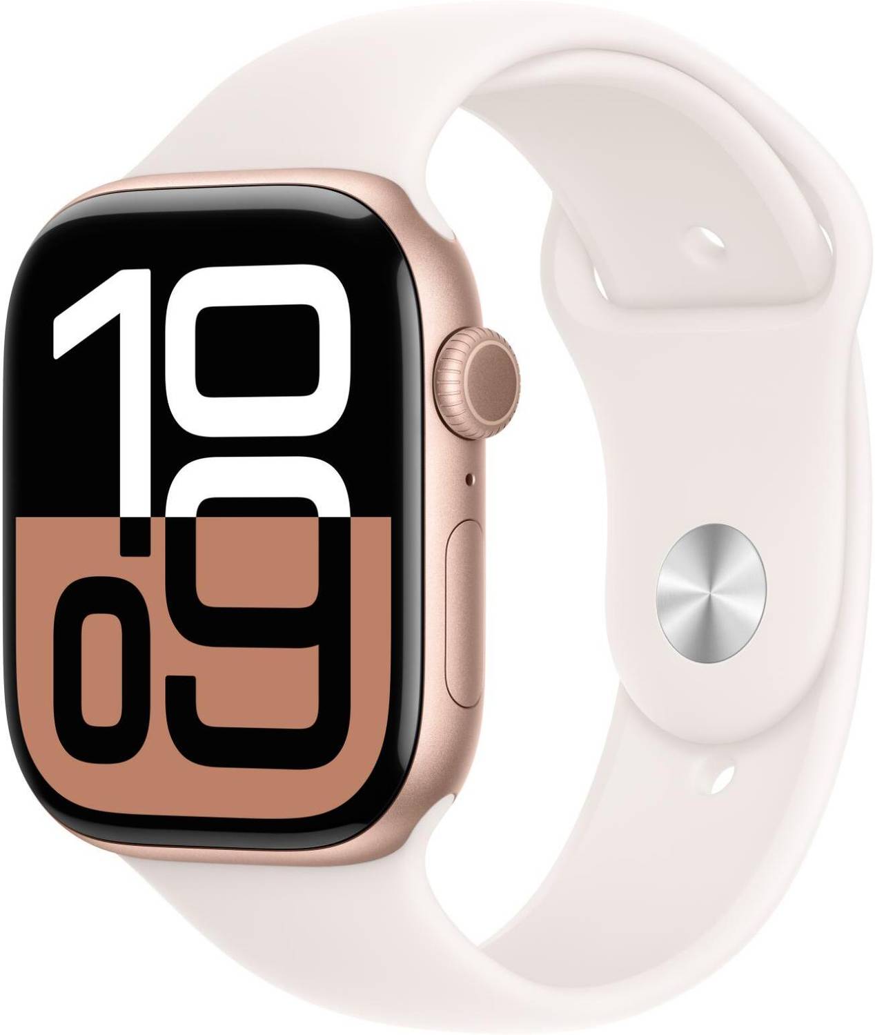 Apple Watch Series 10 GPS 46mm Rose Gold Aluminium with Light Blu