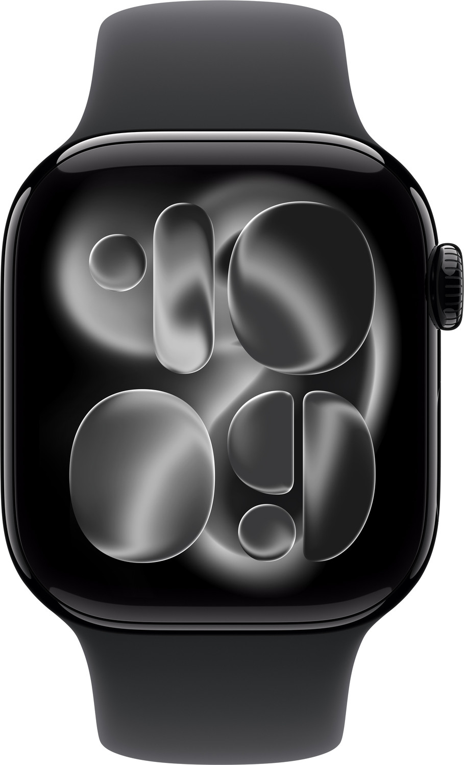 Image of Apple Watch Series 11 GPS 46mm Jet Black Aluminium Case Black Sport Band - M /L
