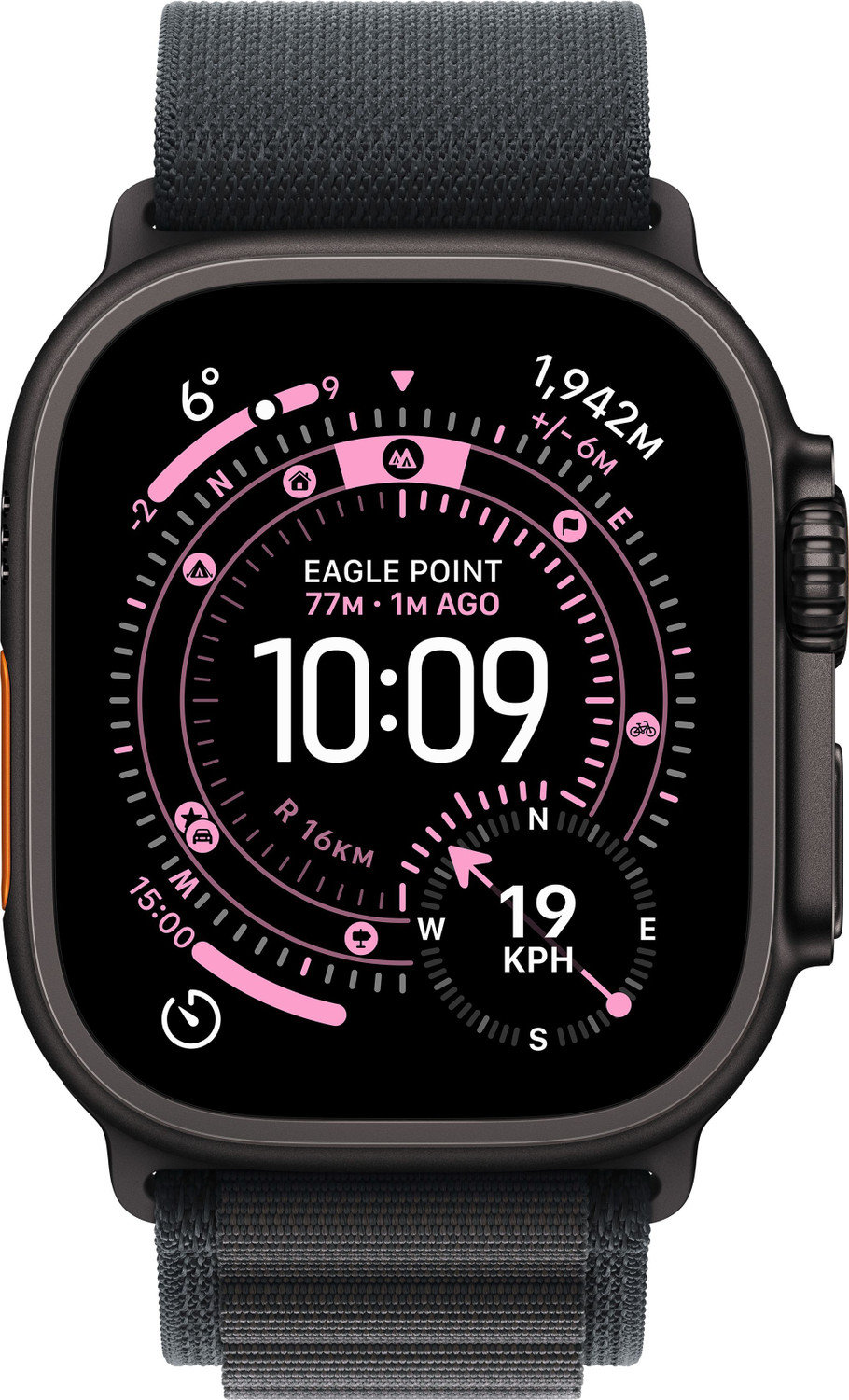 Image of Apple Watch Ultra 3 GPS + Cellular 49mm Black Titanium Case Black Alpine Loop - Medium
