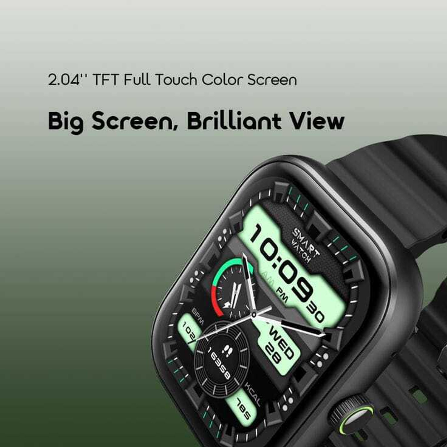 Image of Onikuma T800 BT watch 2in Big Screen Sunlight Proof Display Music Play Insta WA Notifier Smartwatch