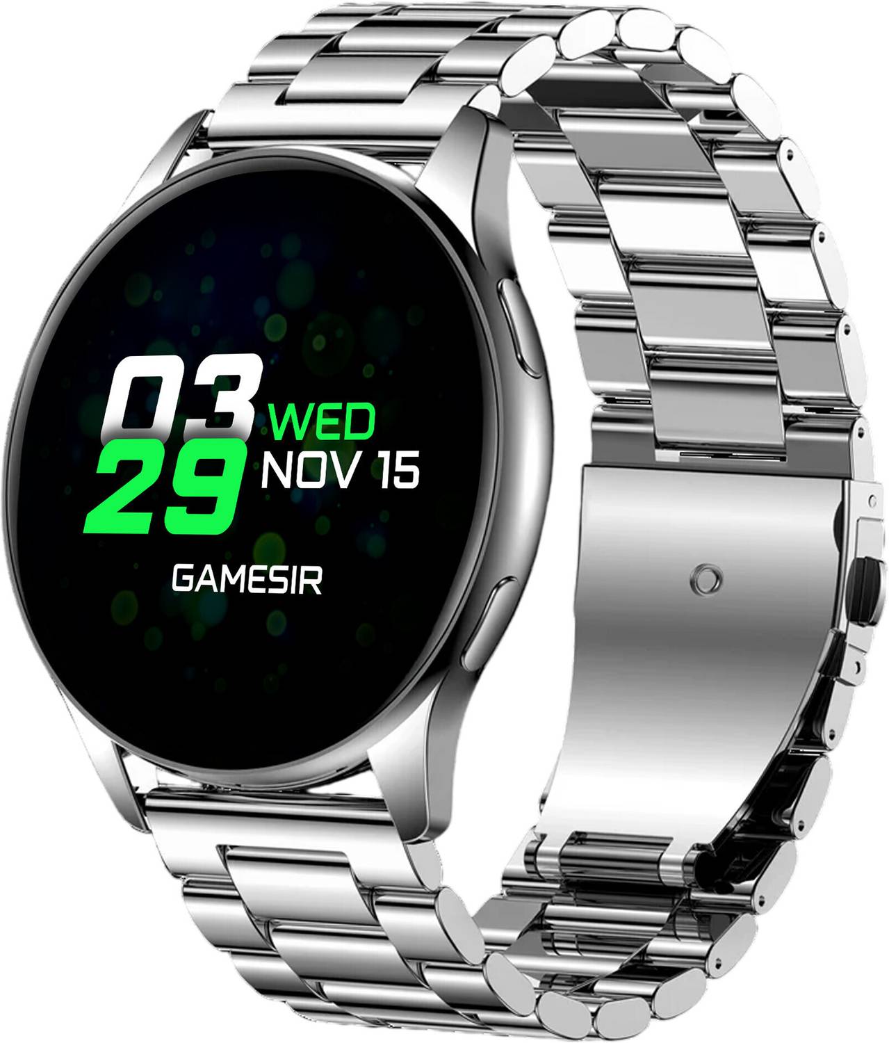 GameSir Smartwatch Silver Metal Bluetooth Calling HD Display Fitn