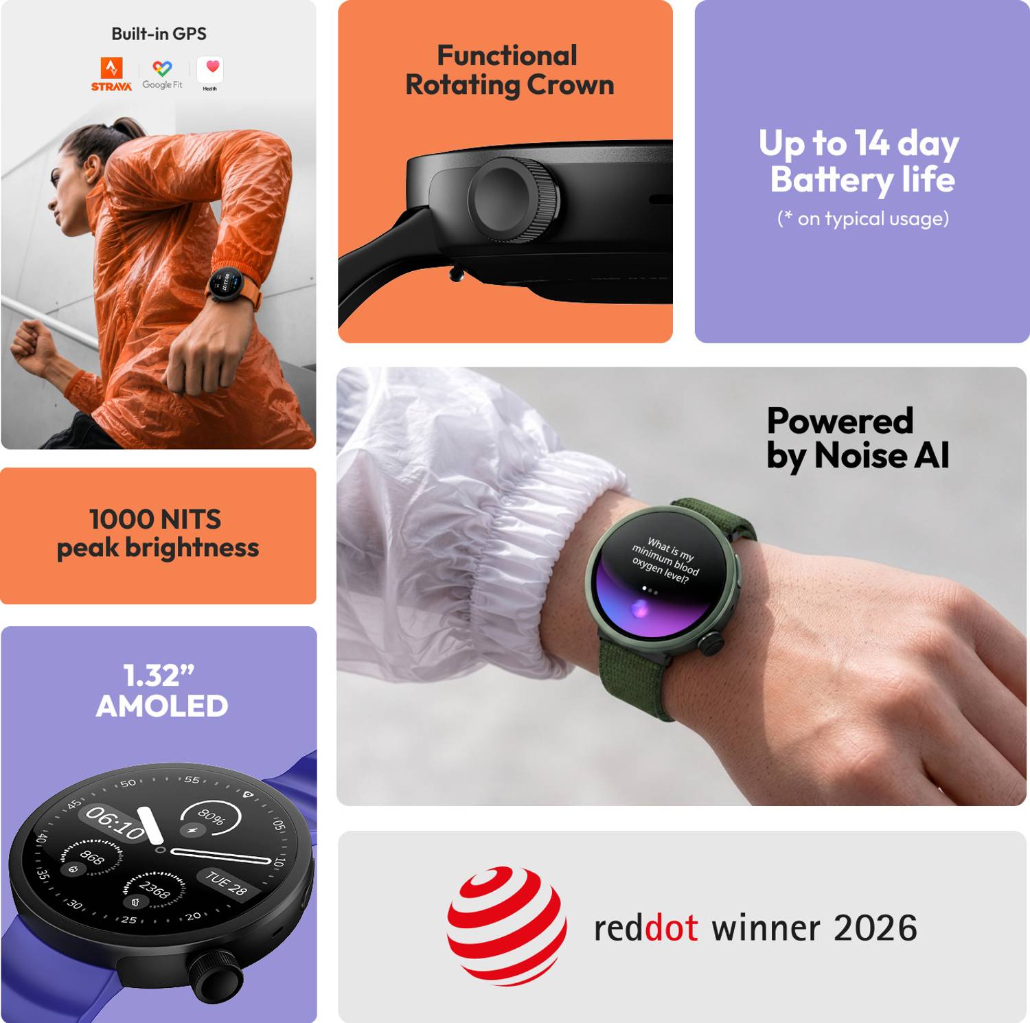 Noise Alt Watch 1 1.32 AMOLED GPS Smartwatch - Image 3