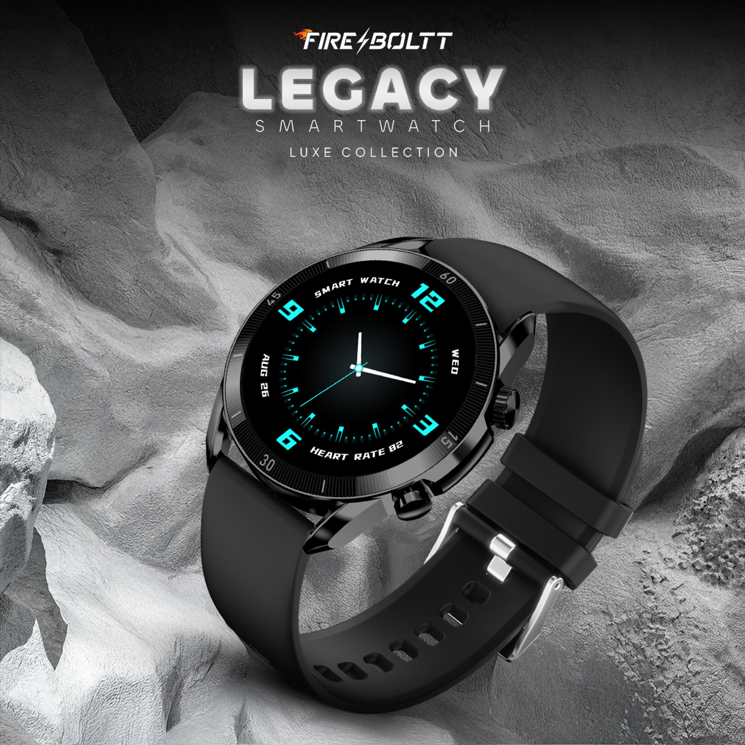 Image of Fire-Boltt Legacy 36.3mm (1.43 inch) AMOLED Display, Bluetooth Calling Wireless Charging Smartwatch