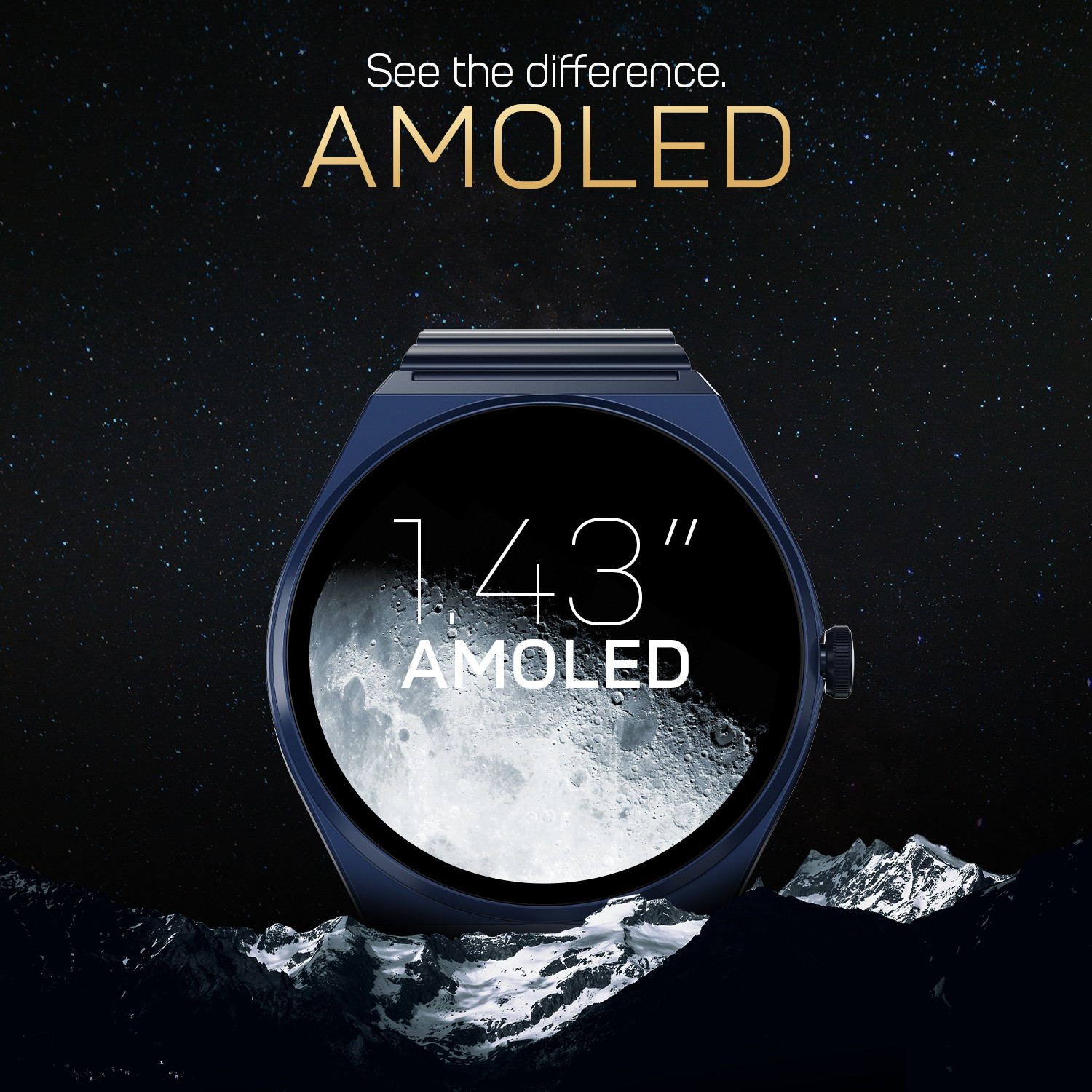 Image of Fire-Boltt Legacy Nova 1.43 inch Ultra Slim AMOLED Wireless Charging Rotating Crown BT Call Smartwatch