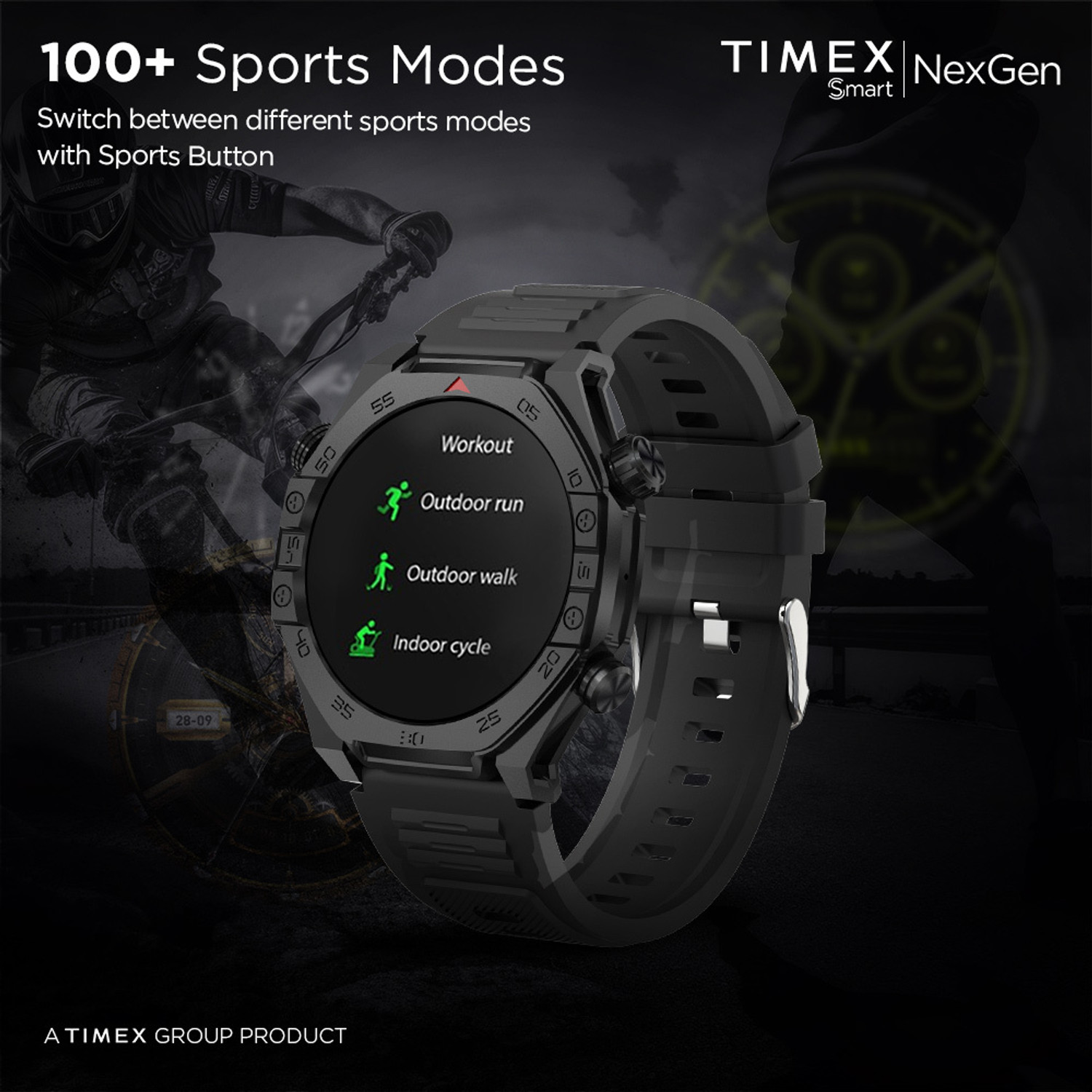 Image of TIMEX Smart NexGen 1.43 inch(3.6cm) AMOLED Display with BT Calling Unisex TWTXW702T Smartwatch
