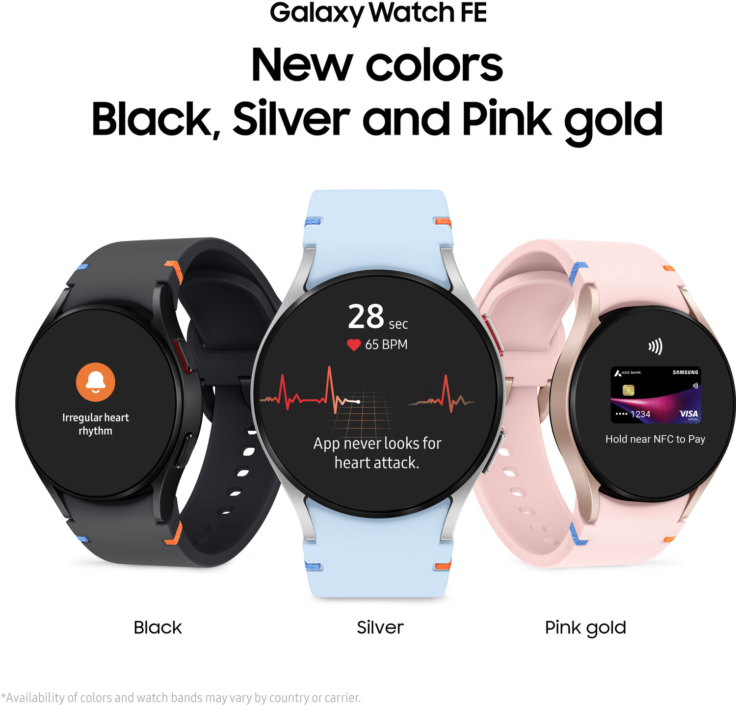 Image of Samsung Galaxy Watch FE, 40mm BT, Sapphire Crystal Display, Sleep Coach, Fall Detection