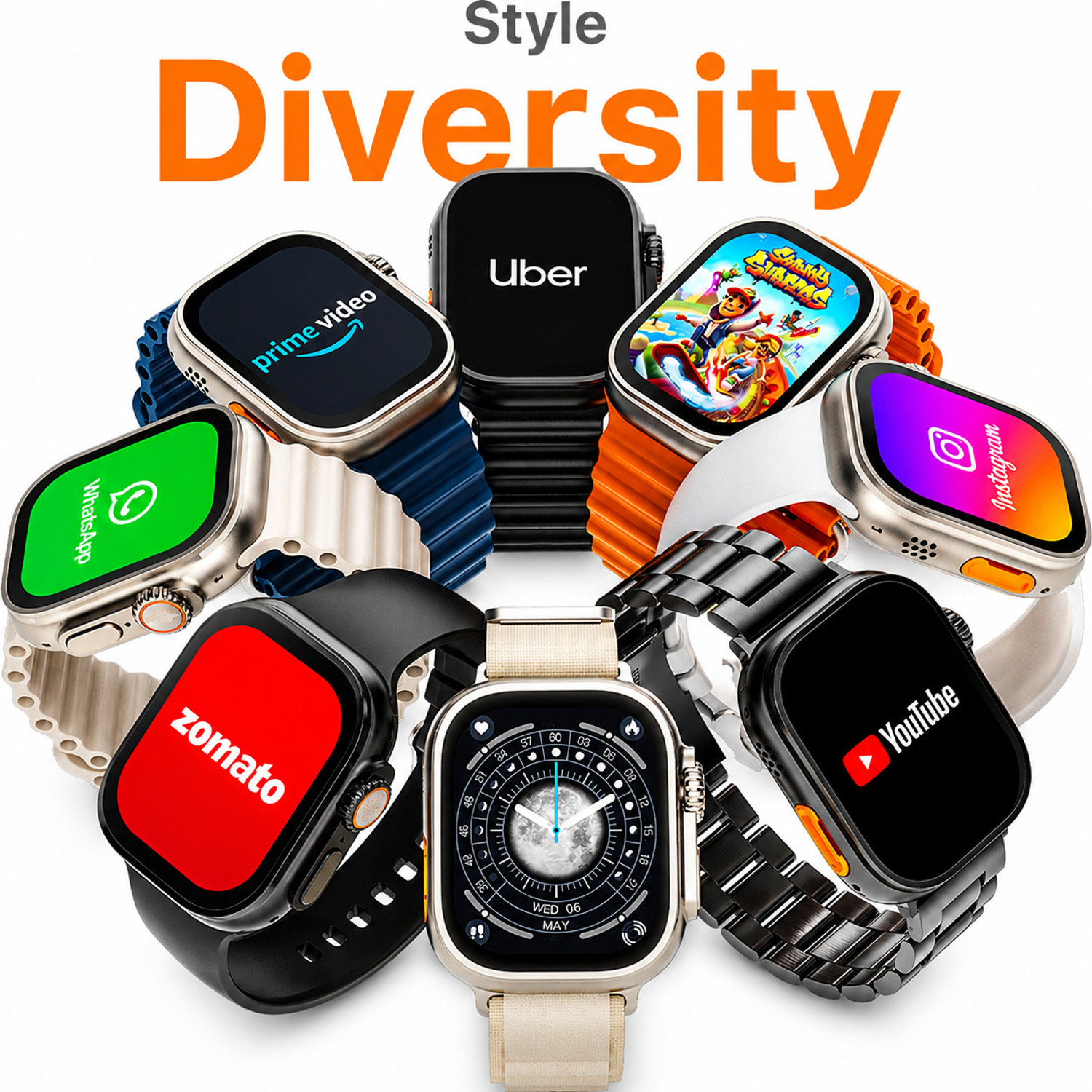 Image of ShopSmart Premium Android Smart Watch with Play Store, App Support & Business Style Smartwatch (Rich Wine Strap, Free Size)