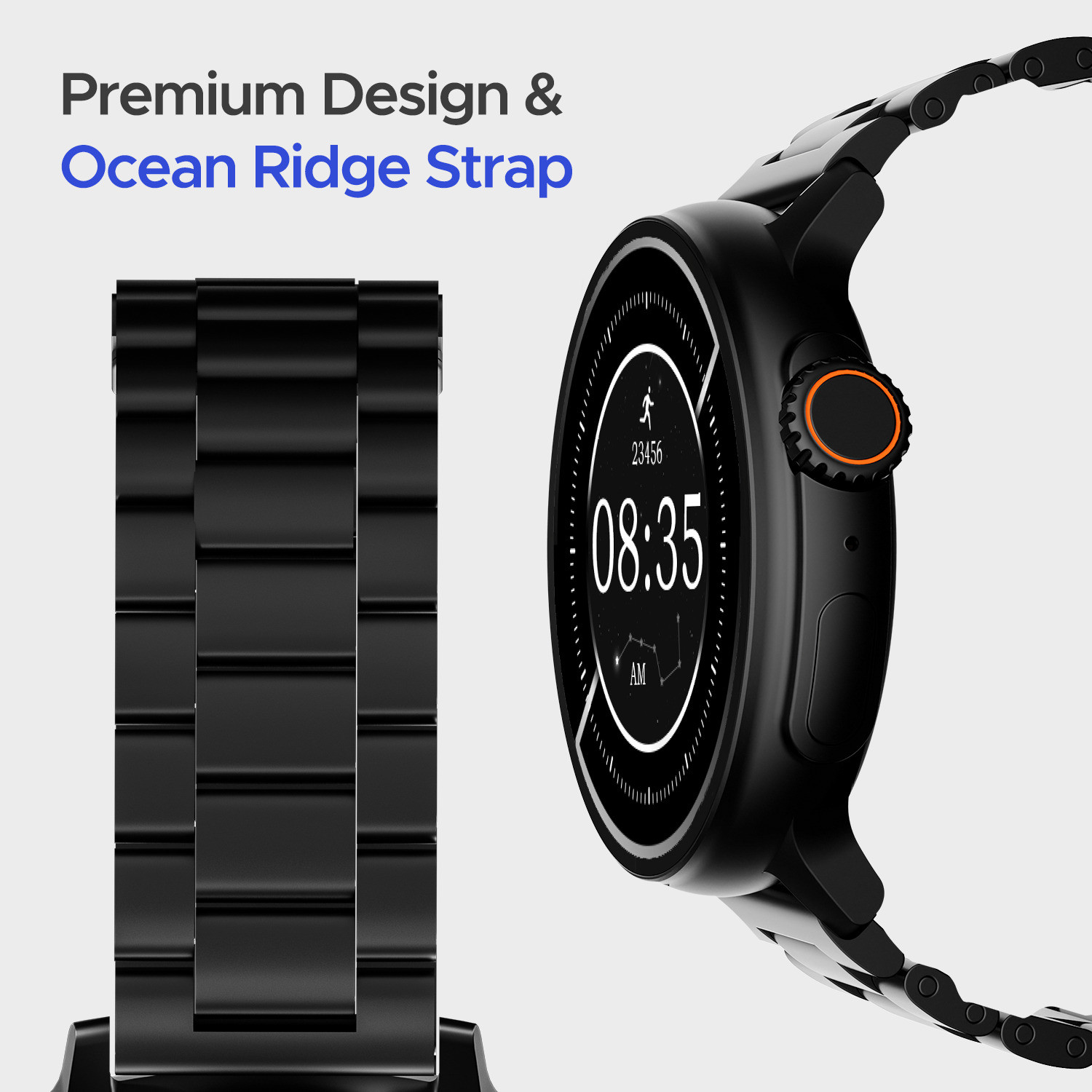 Image of boAt Lunar Tigon w / 3.68 cm(1.45 inch) AMOLED Display,Always ON Display, Functional Crown Smartwatch